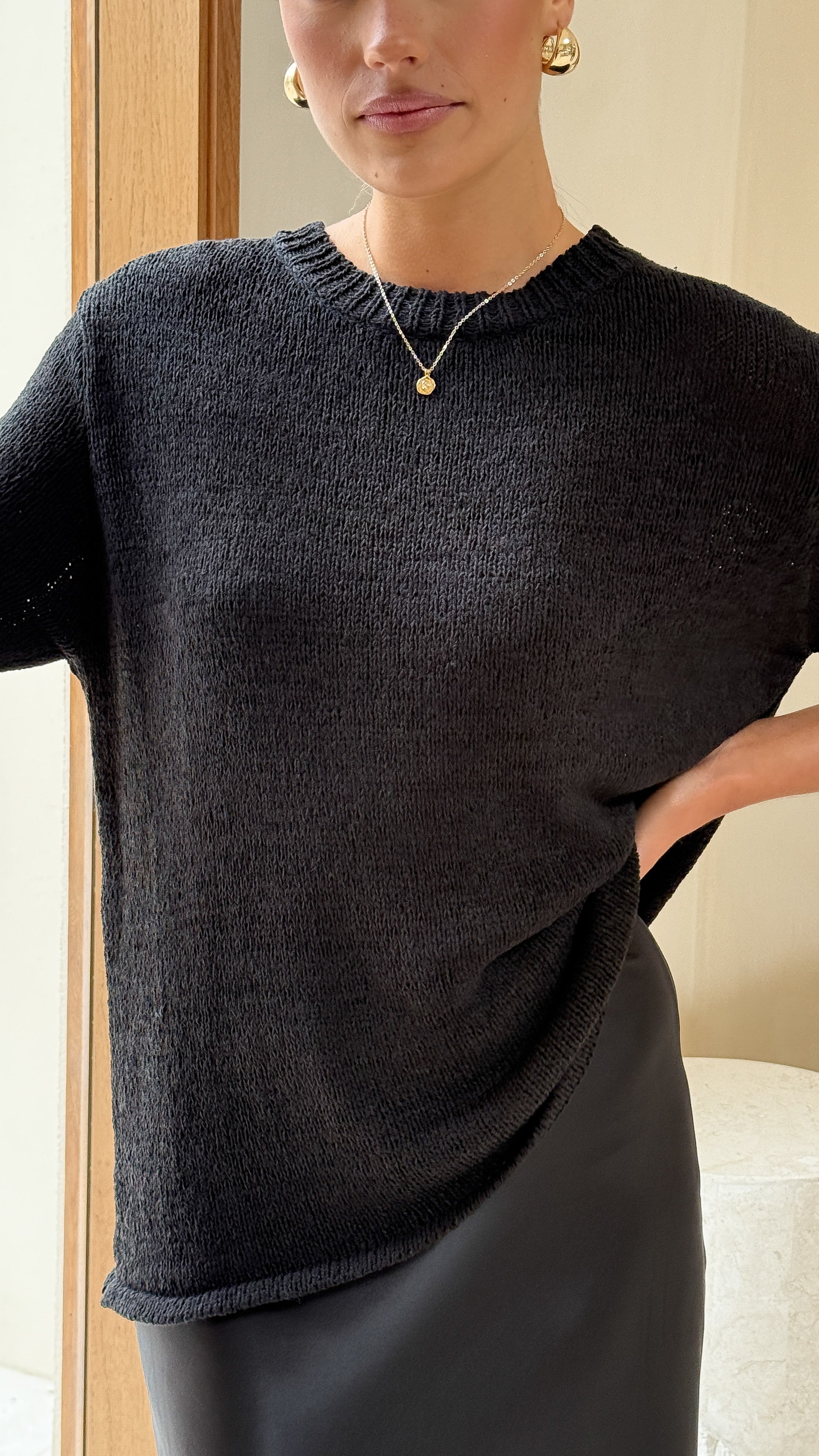 Amara Knit Top - Black