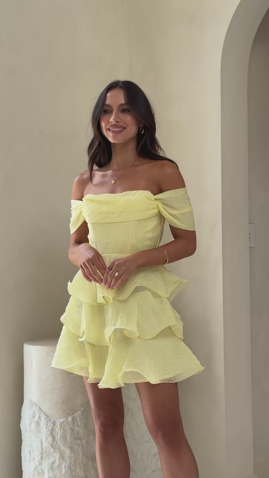 Lanelle Mini Dress - Yellow