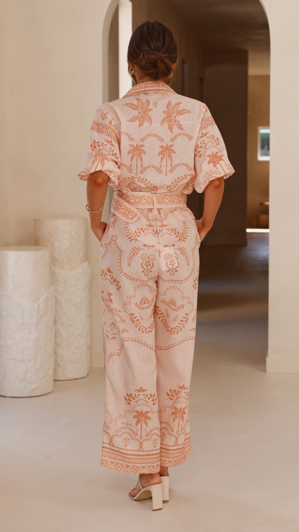 Xander 3/4 Sleeve Button Down Shirt - Natural