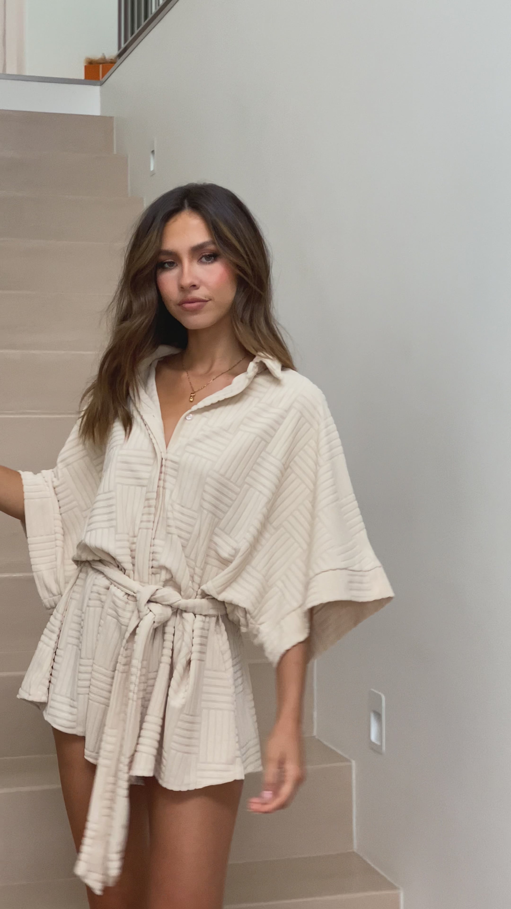 Angie Playsuit - Beige