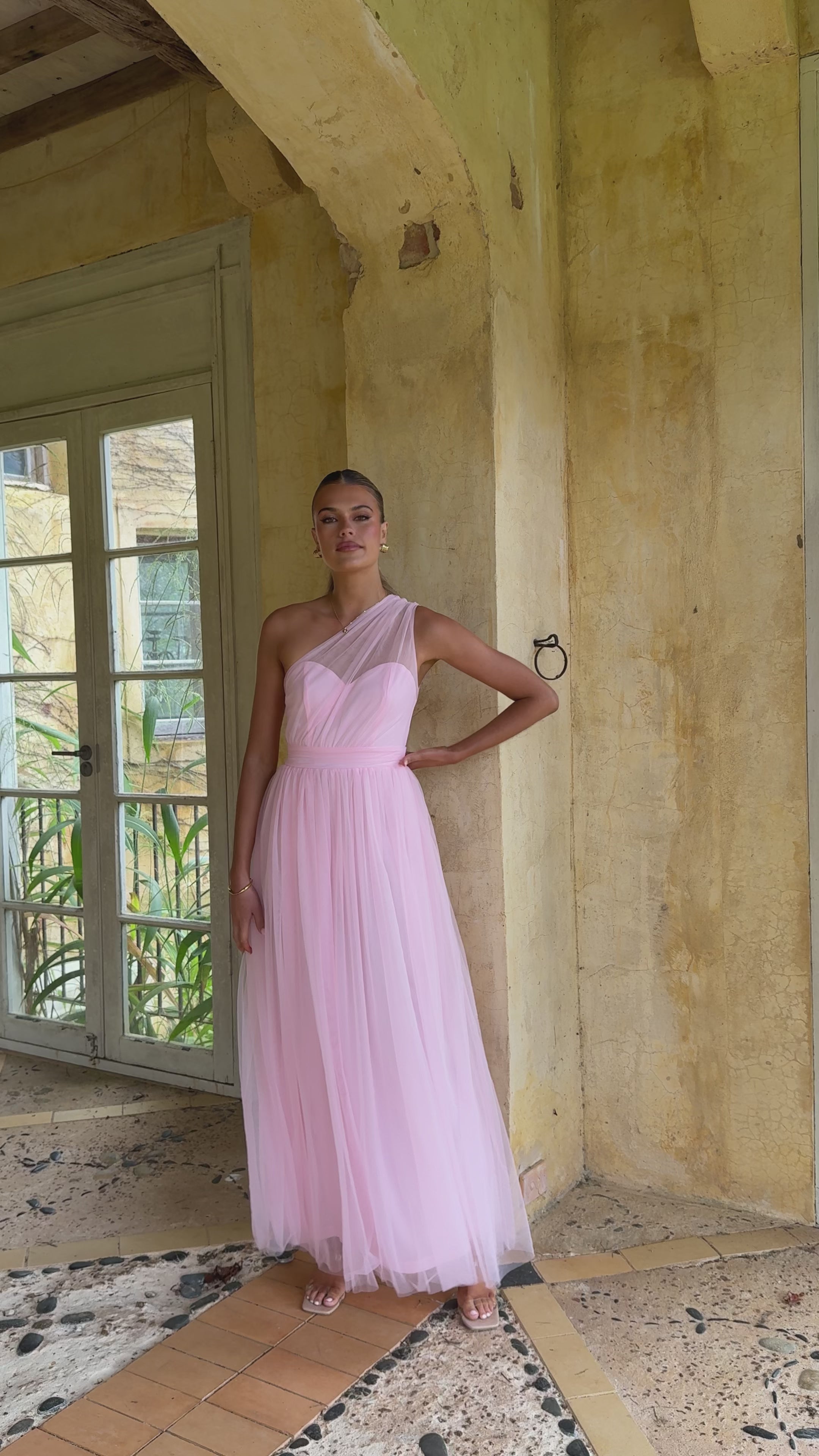 Talissa Tulle Maxi Dress - Pink