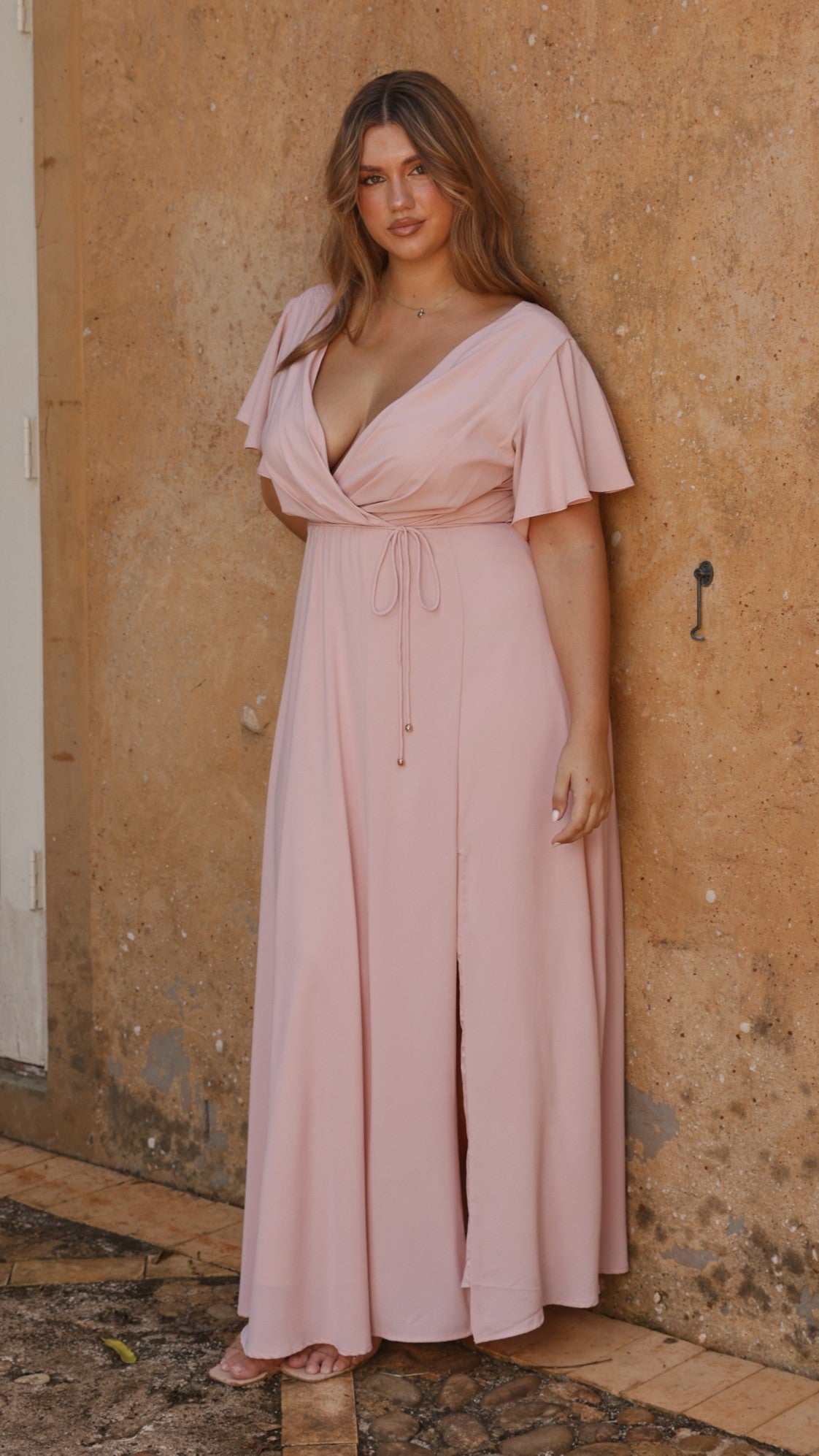 Charlize Maxi Dress - Dusty Pink