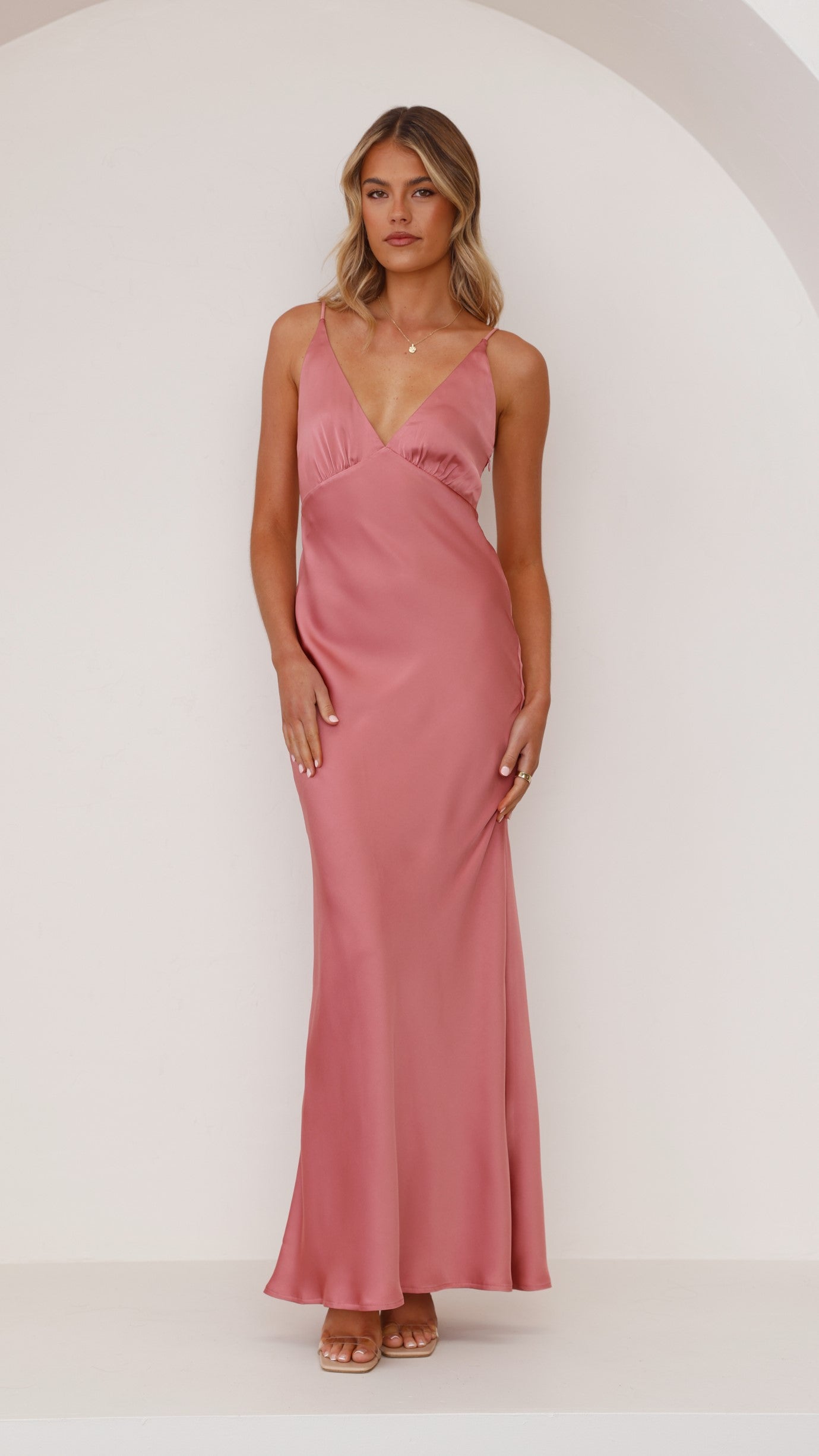 Ziah Maxi Dress - Baked Rose