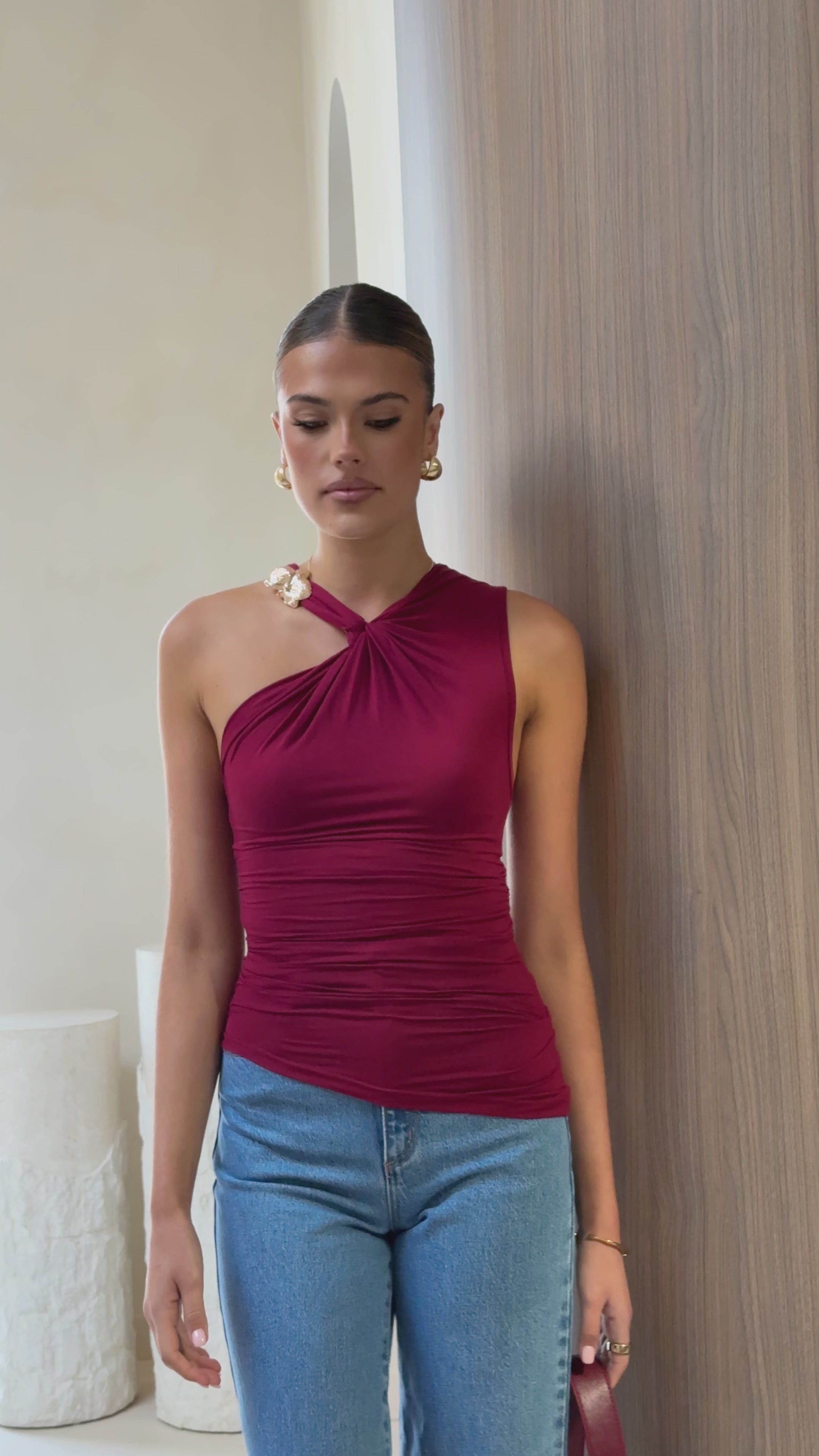 Emerson Top - Burgundy