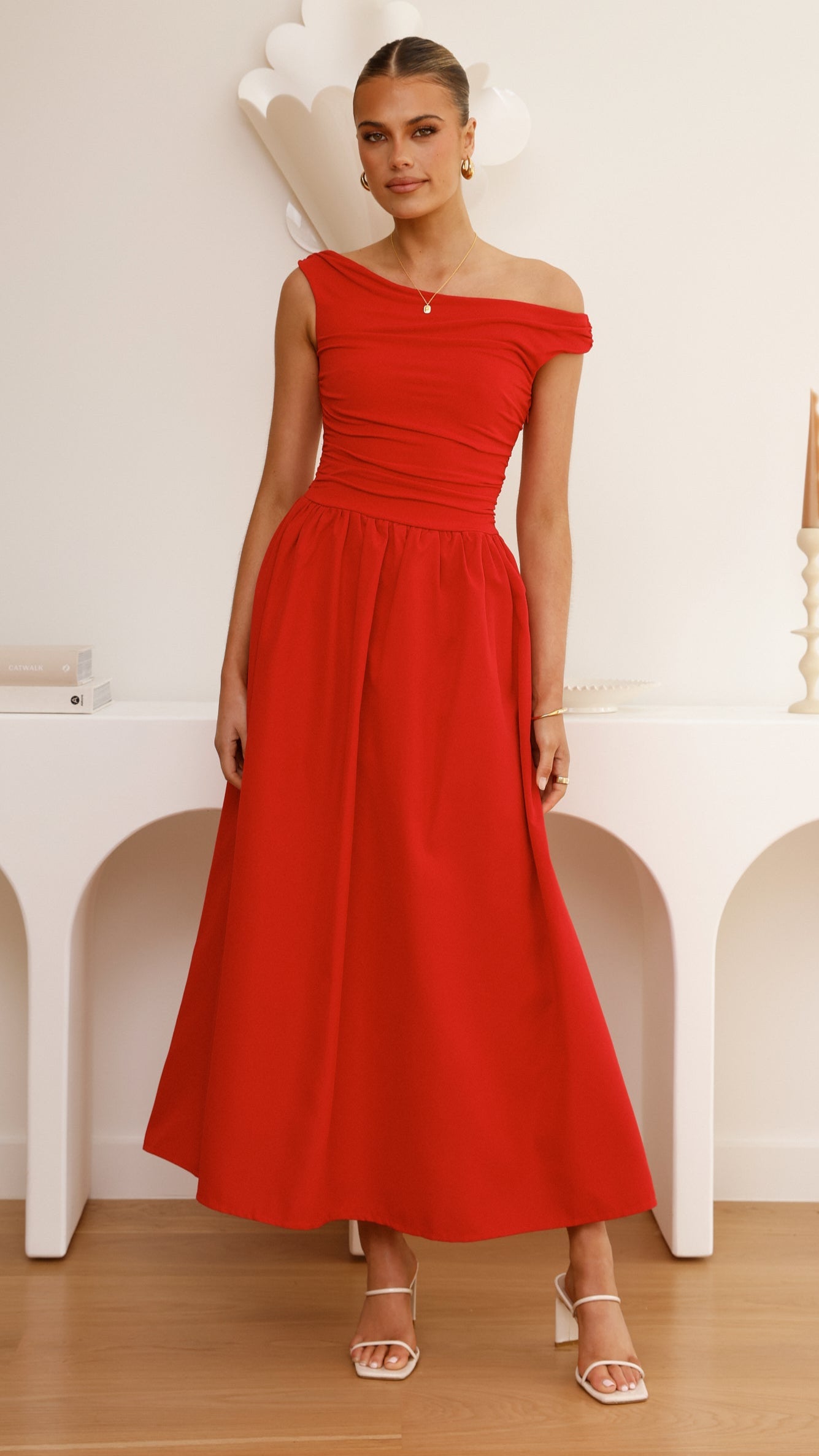 Immy Midi Dress - Red