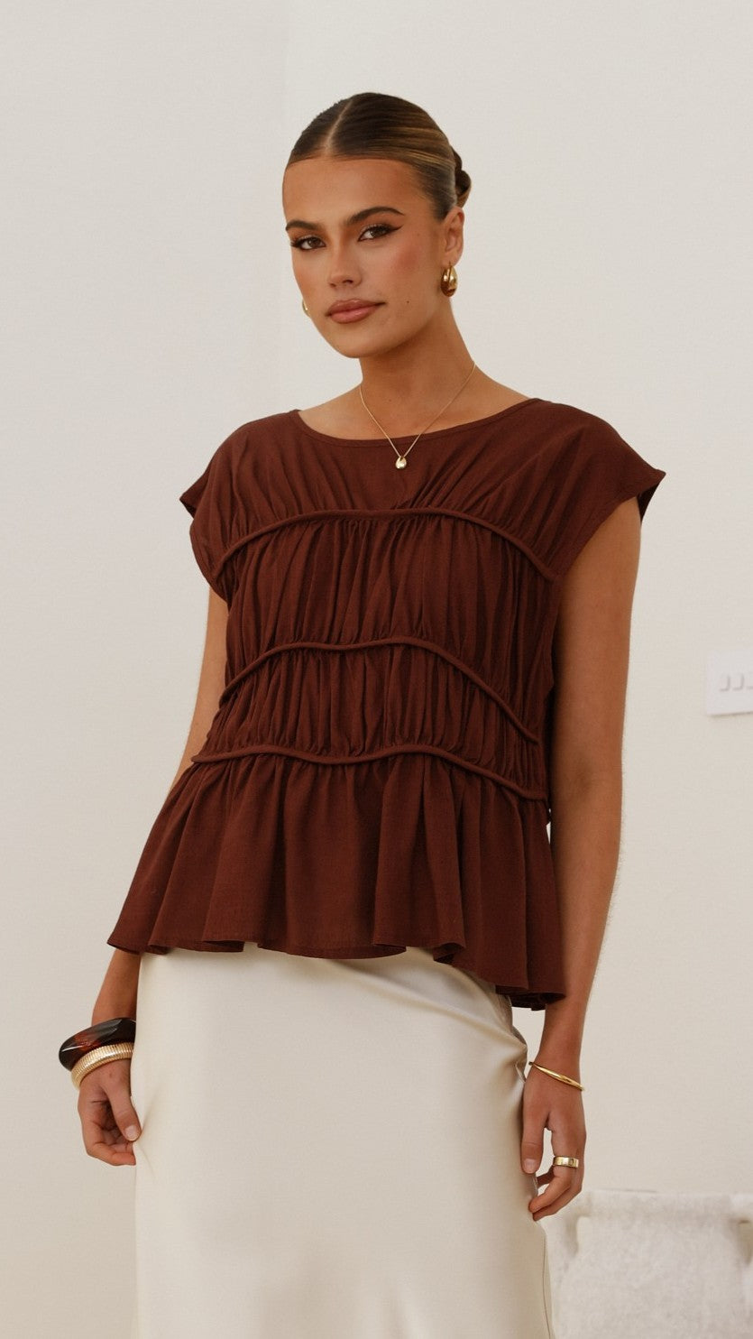 Liora Top - Chocolate