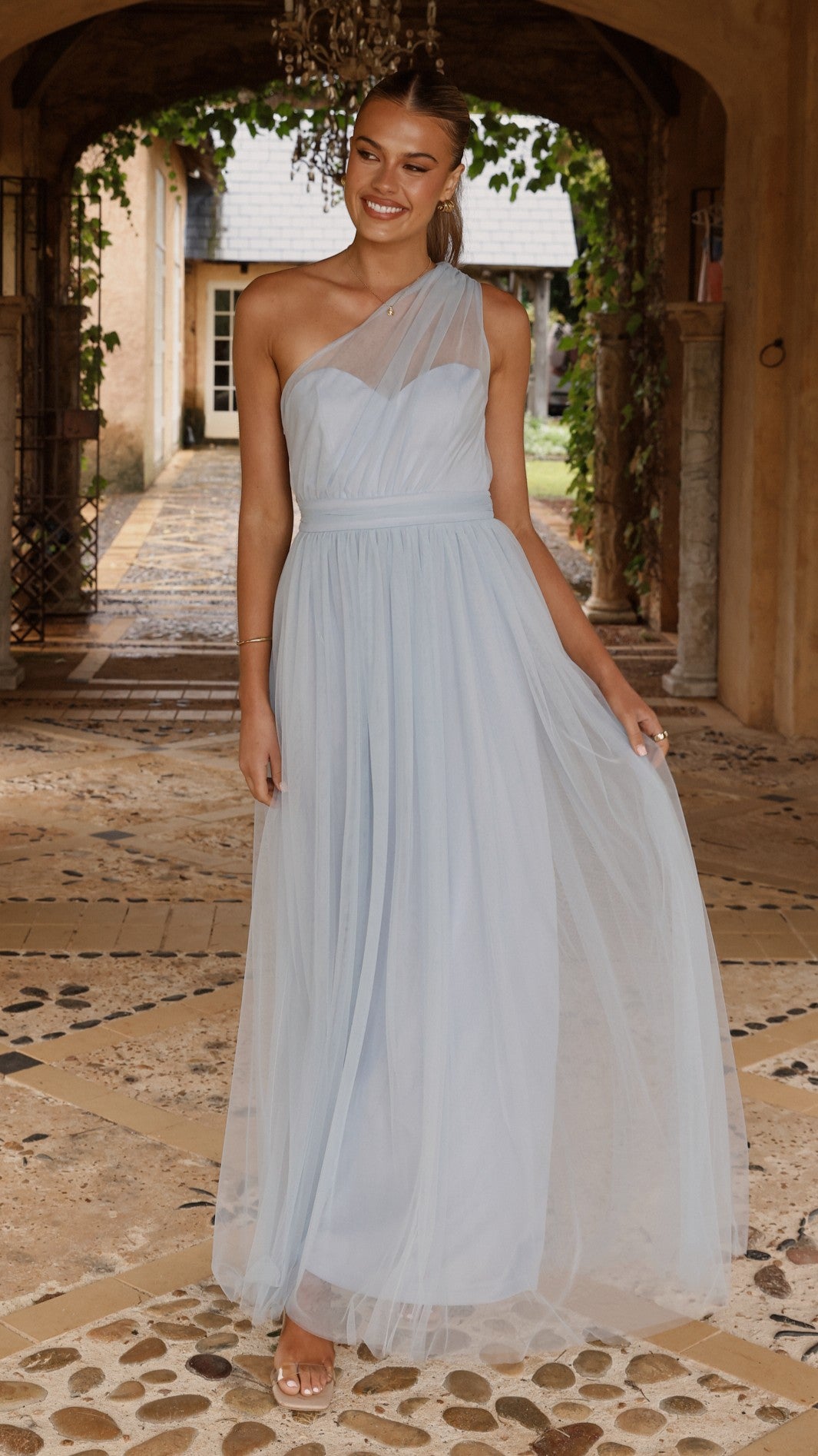Talissa Tulle Maxi Dress - Blue