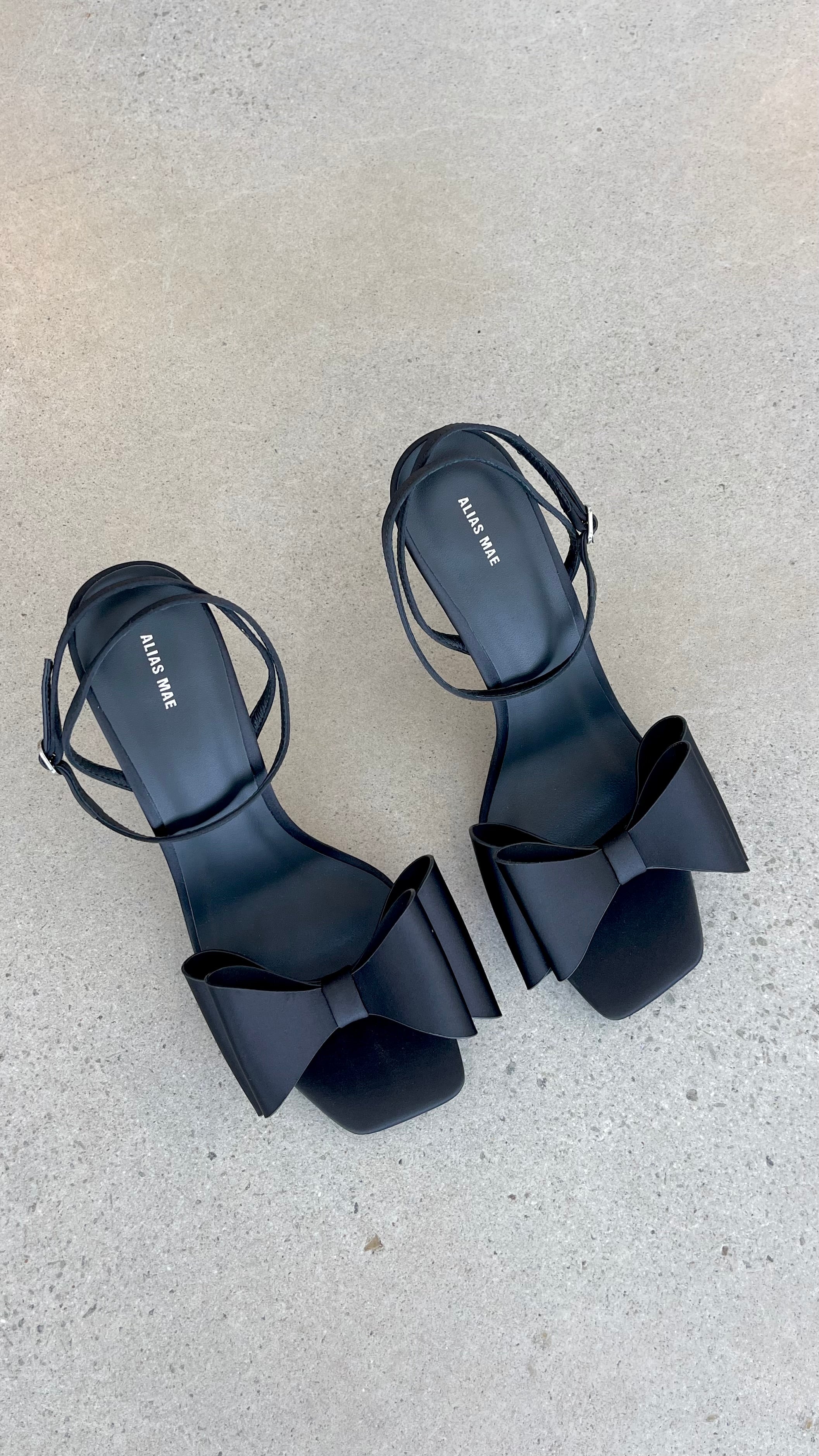 Gabby Heel - Black Satin