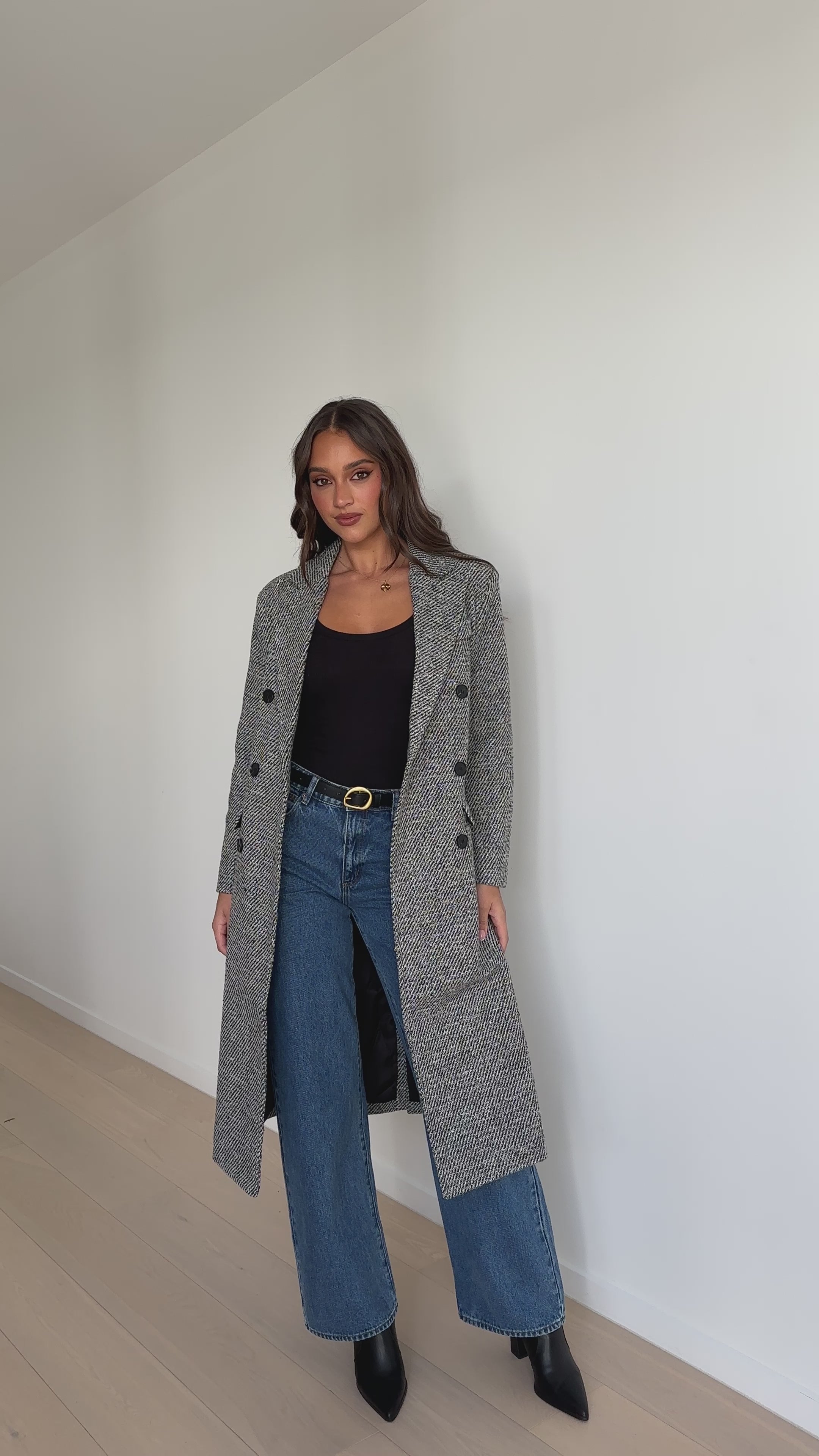 Jayla Longline Coat - Grey