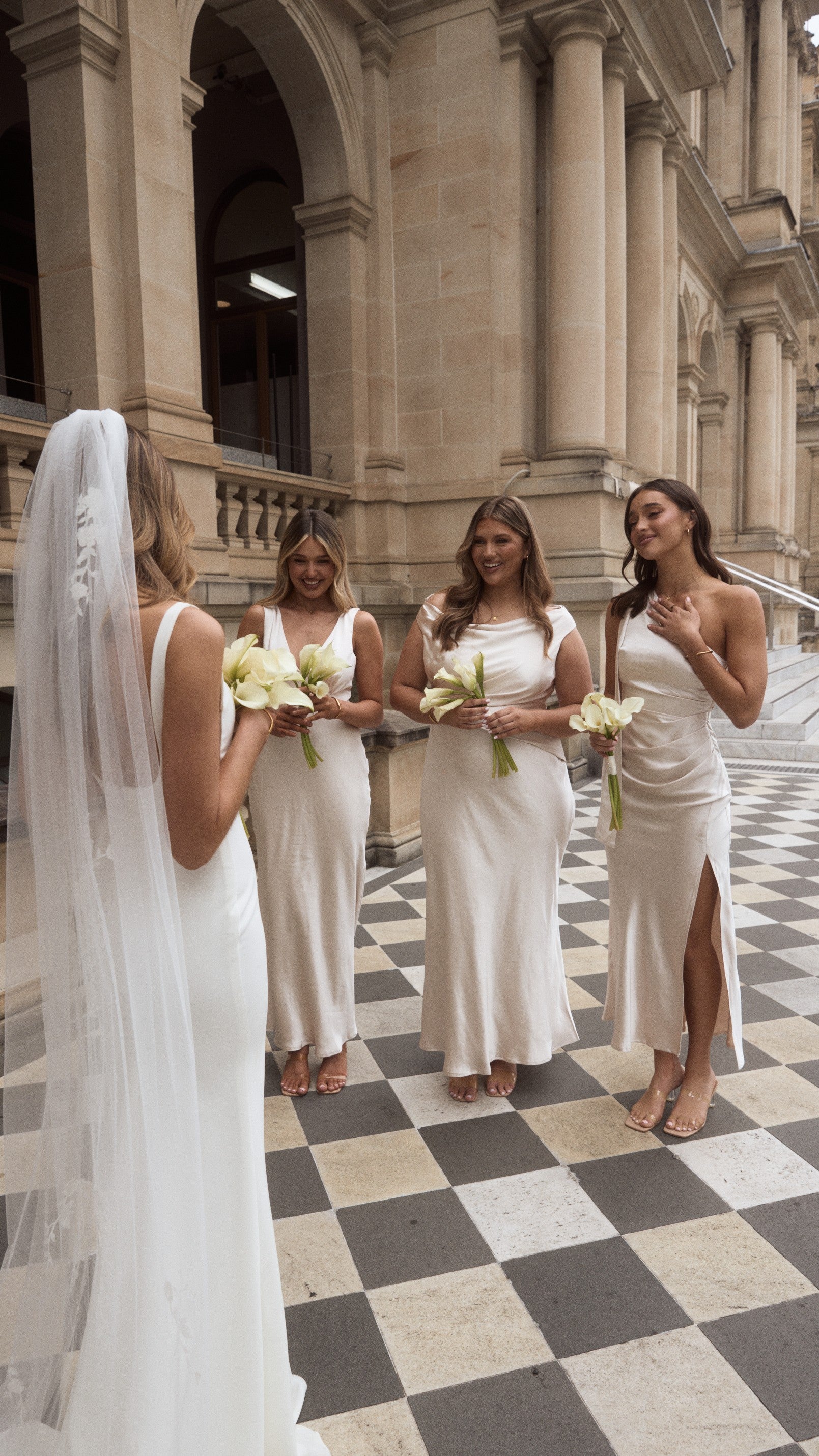 Halle One Shoulder Maxi Dress - Champagne