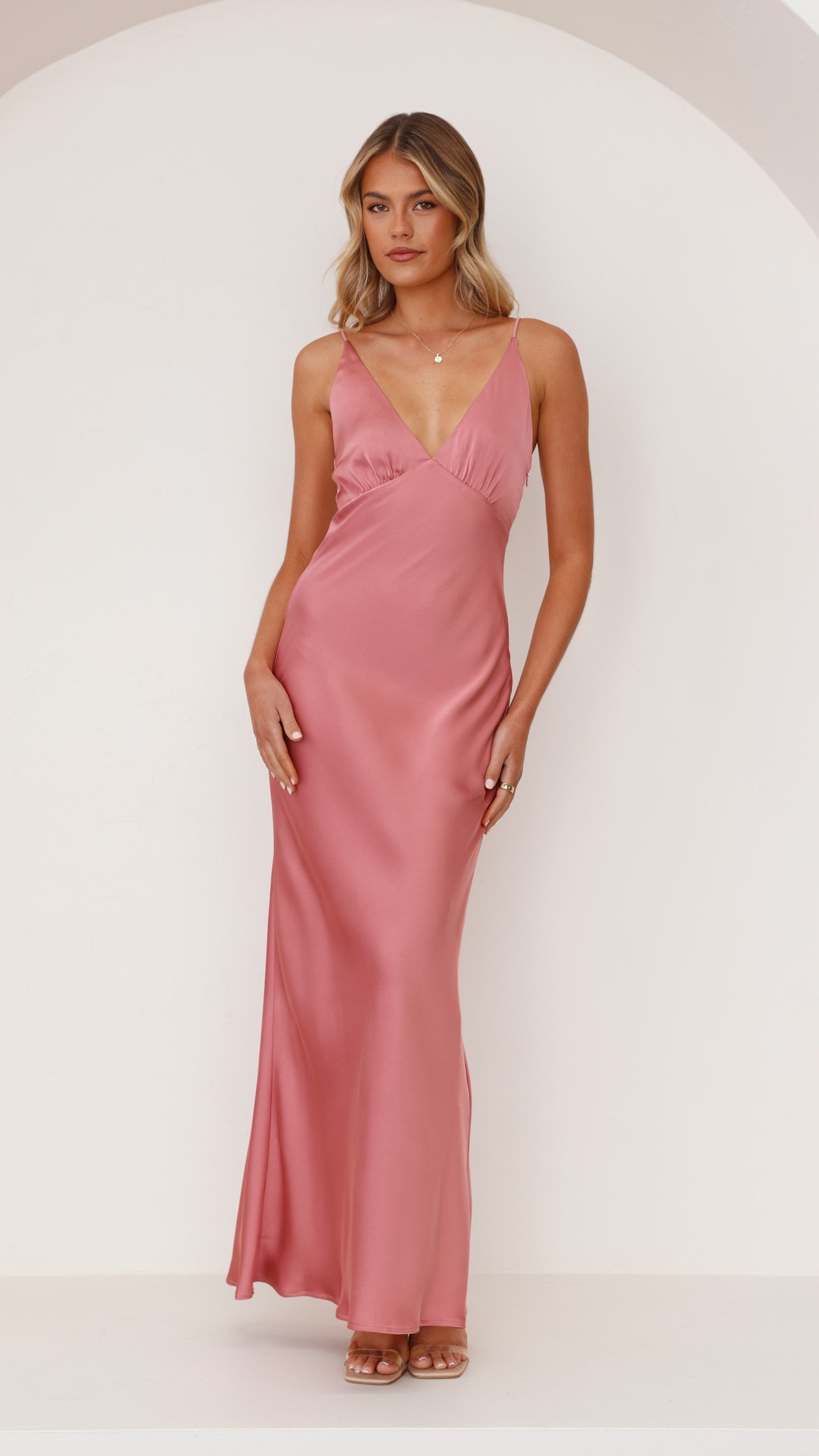 Ziah Maxi Dress - Baked Rose