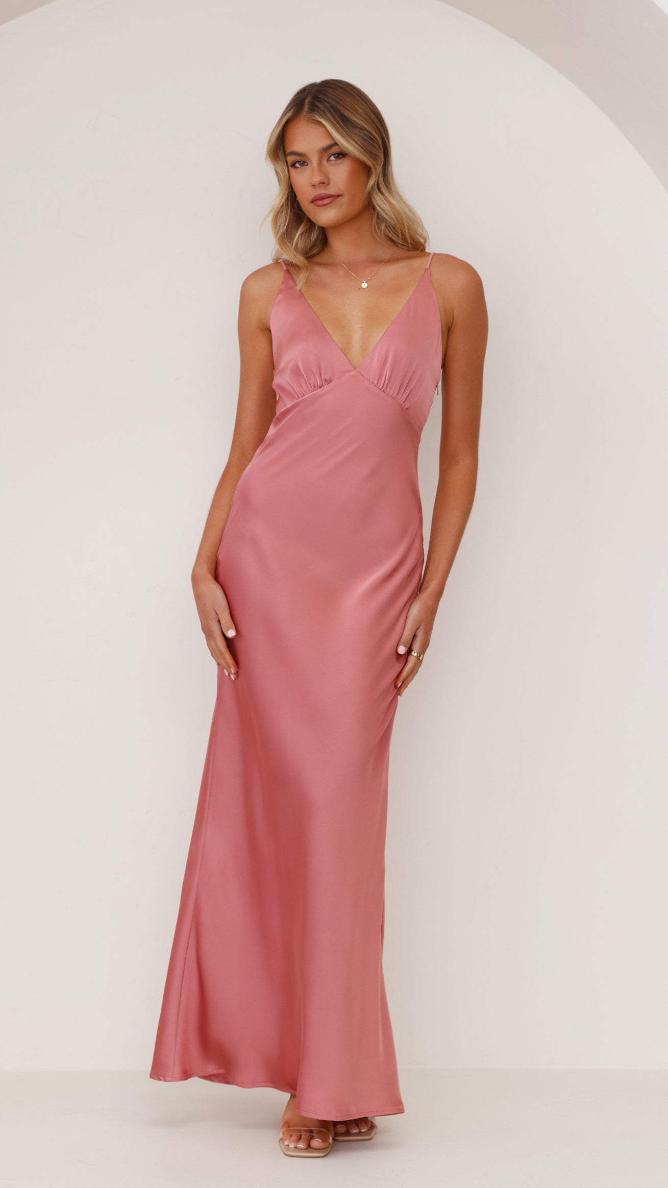 Ziah Maxi Dress - Baked Rose
