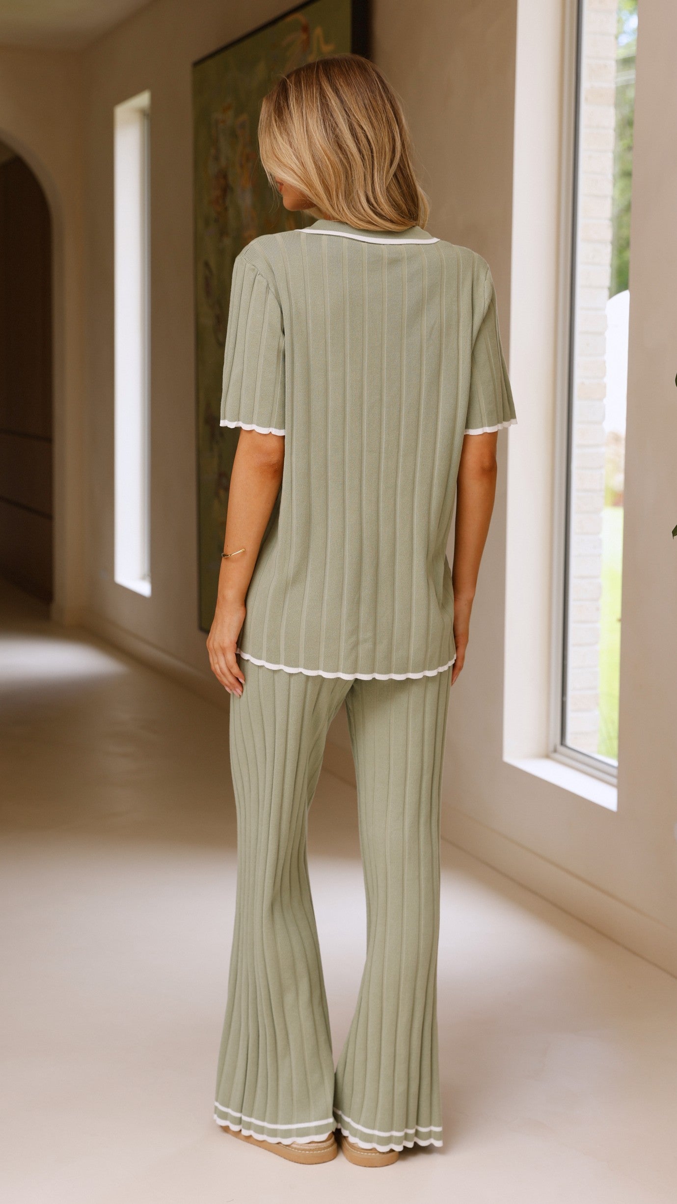 Shaylie Button Up Shirt - Sage