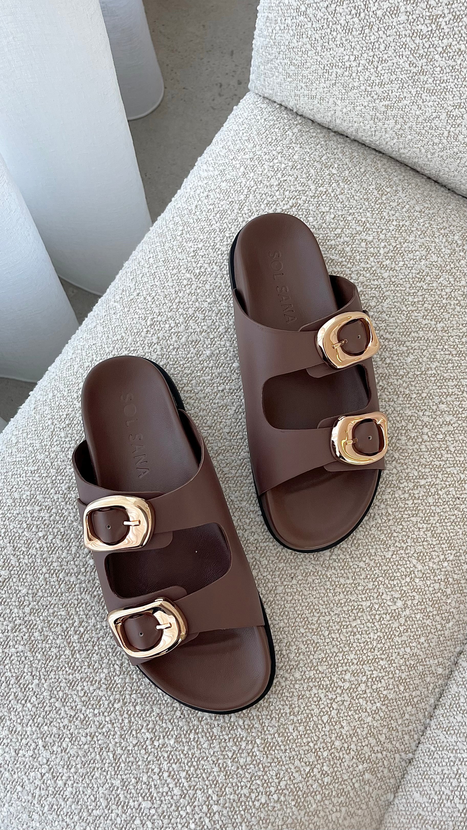 Sol Sana San Jose Footbed - Cocoa / Gold
