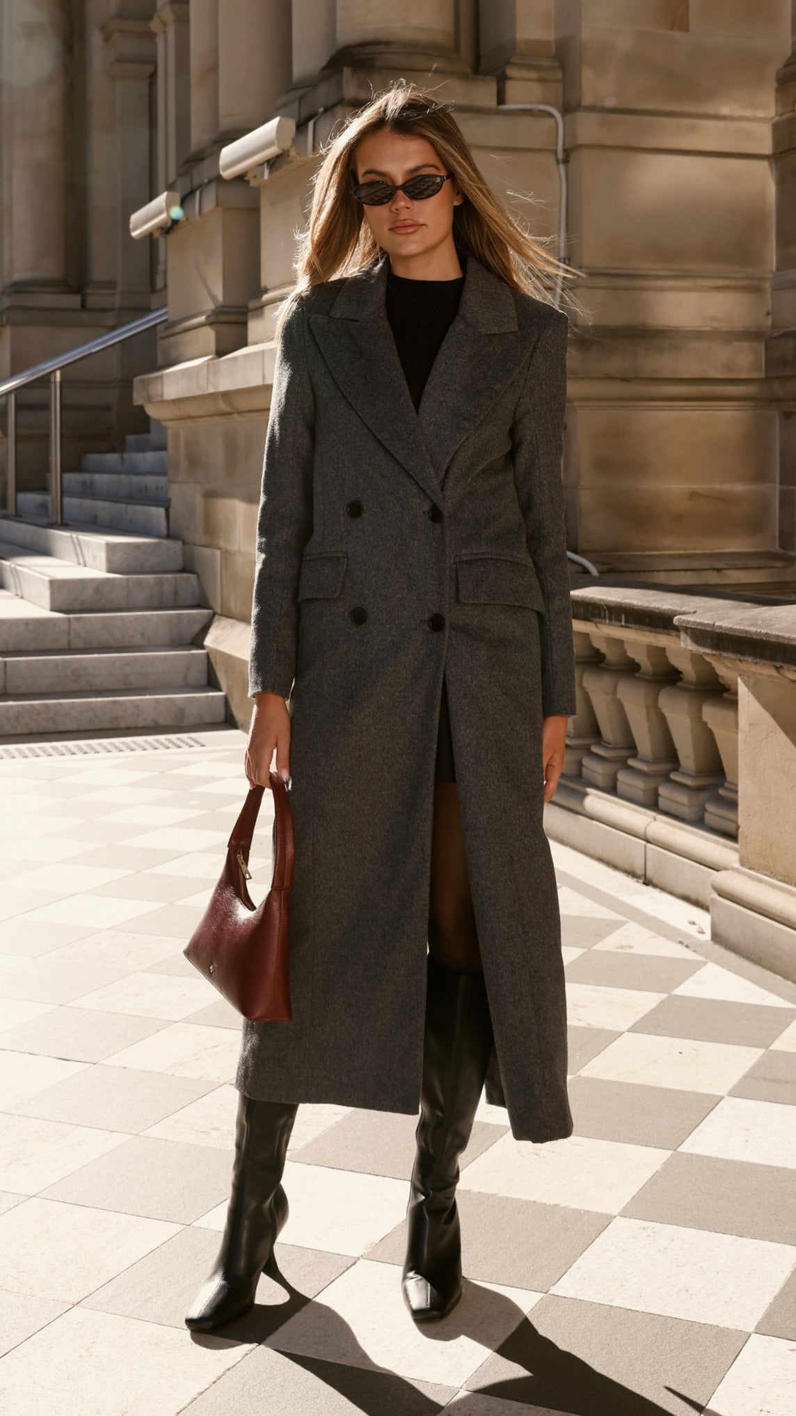 MVN - Lost In New York Coat - Charcoal