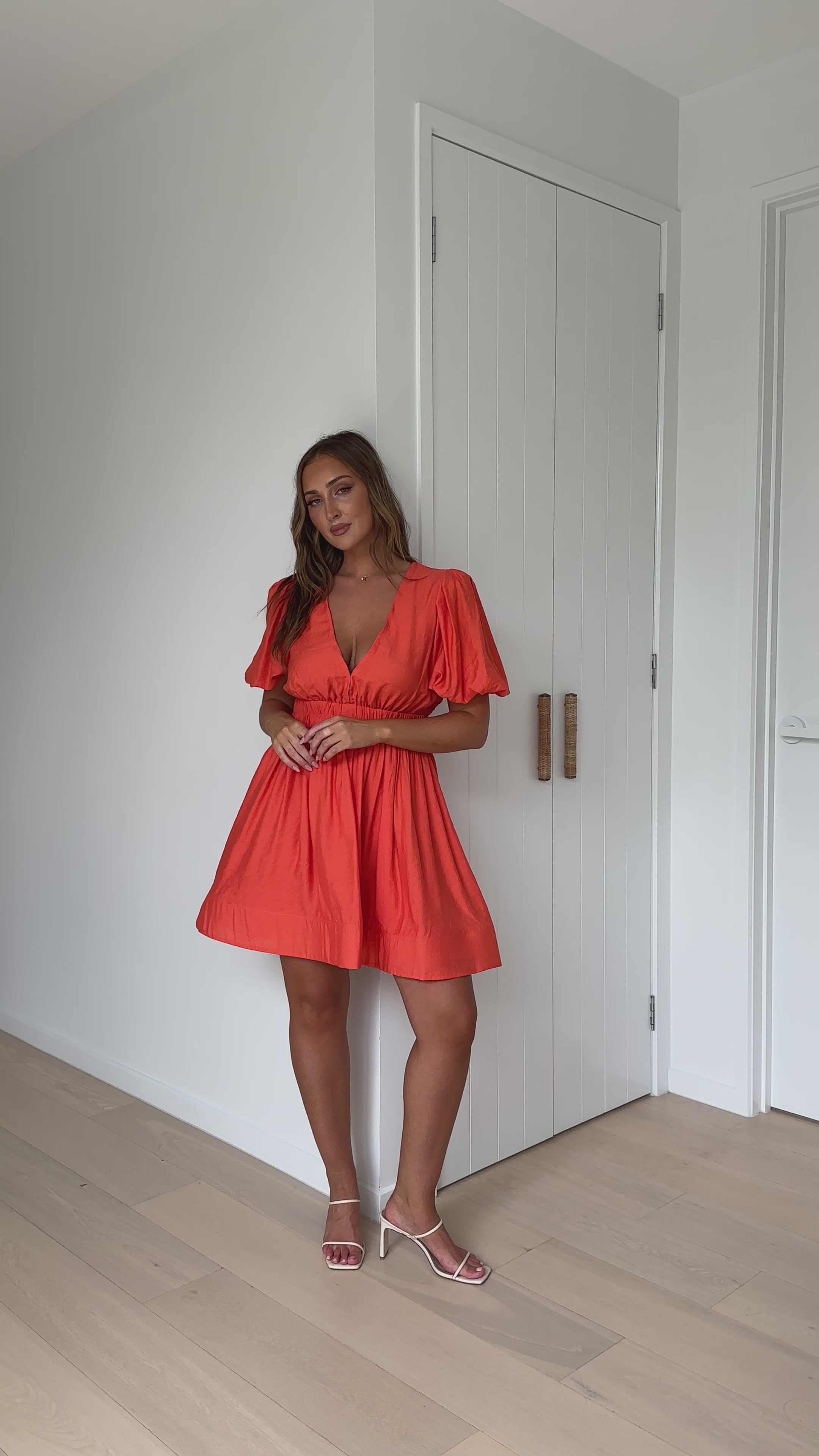 Erin Mini Dress - Melon