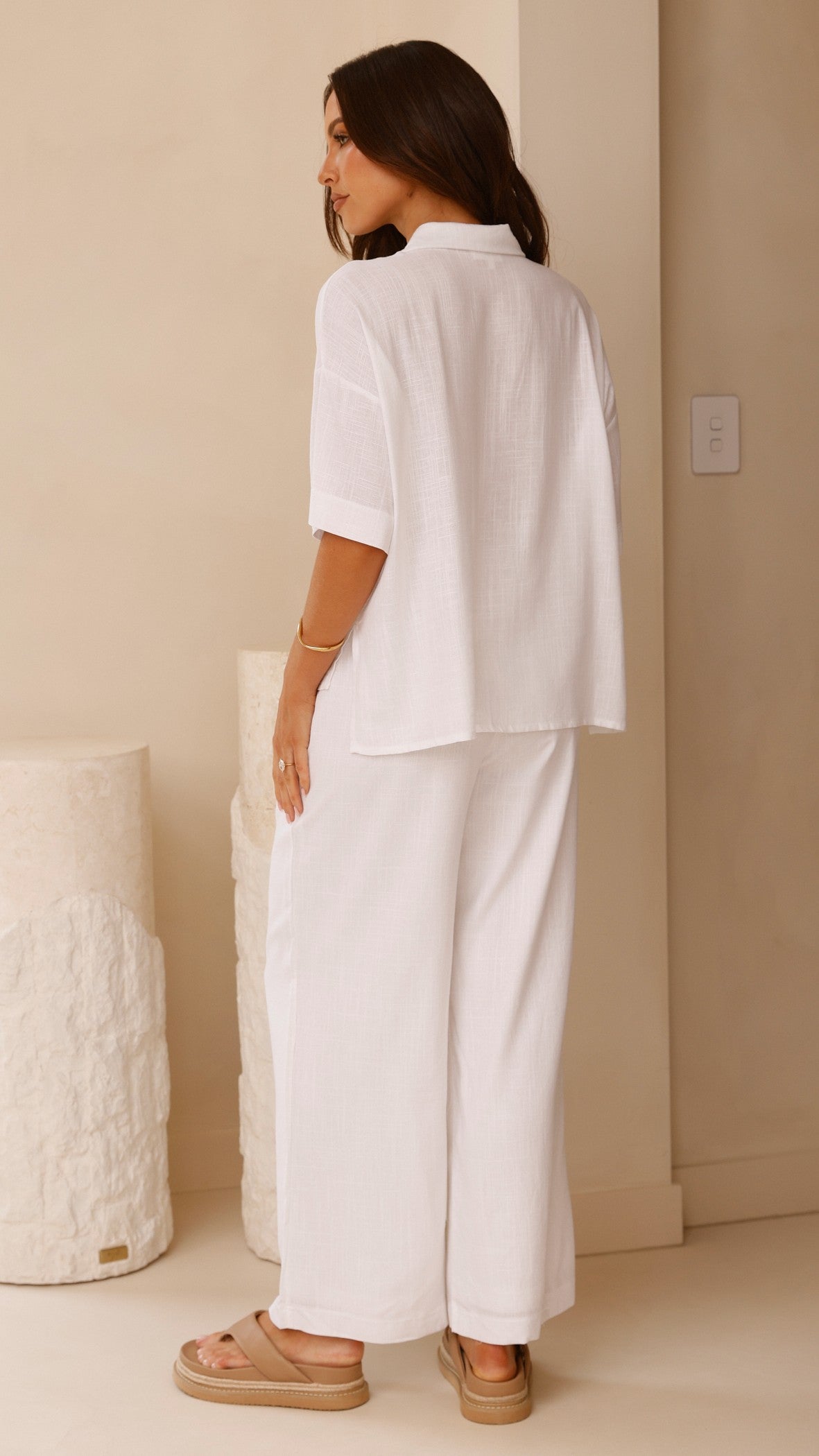 Lexi Linen Pants - White