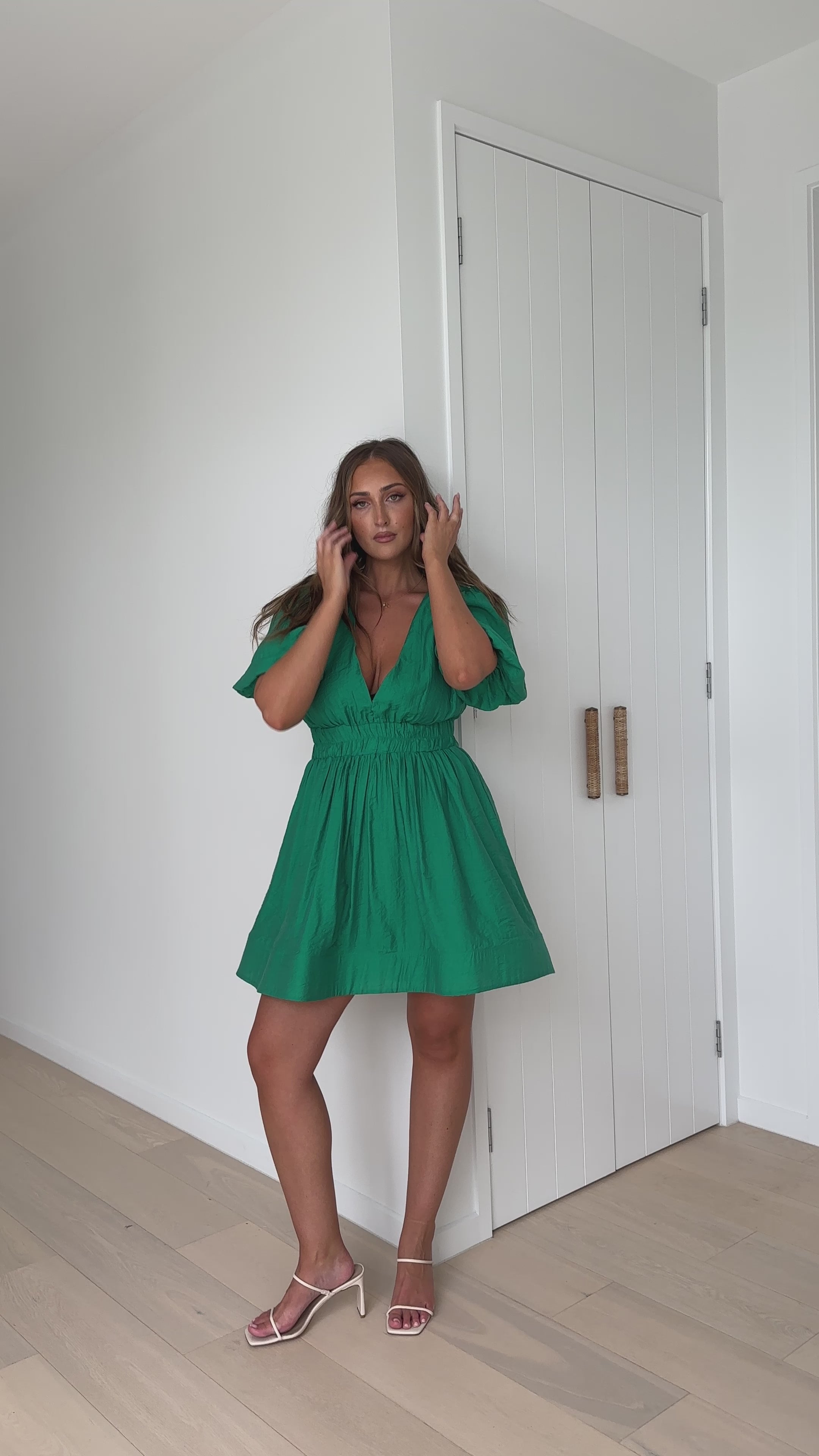 Erin Mini Dress - Emerald