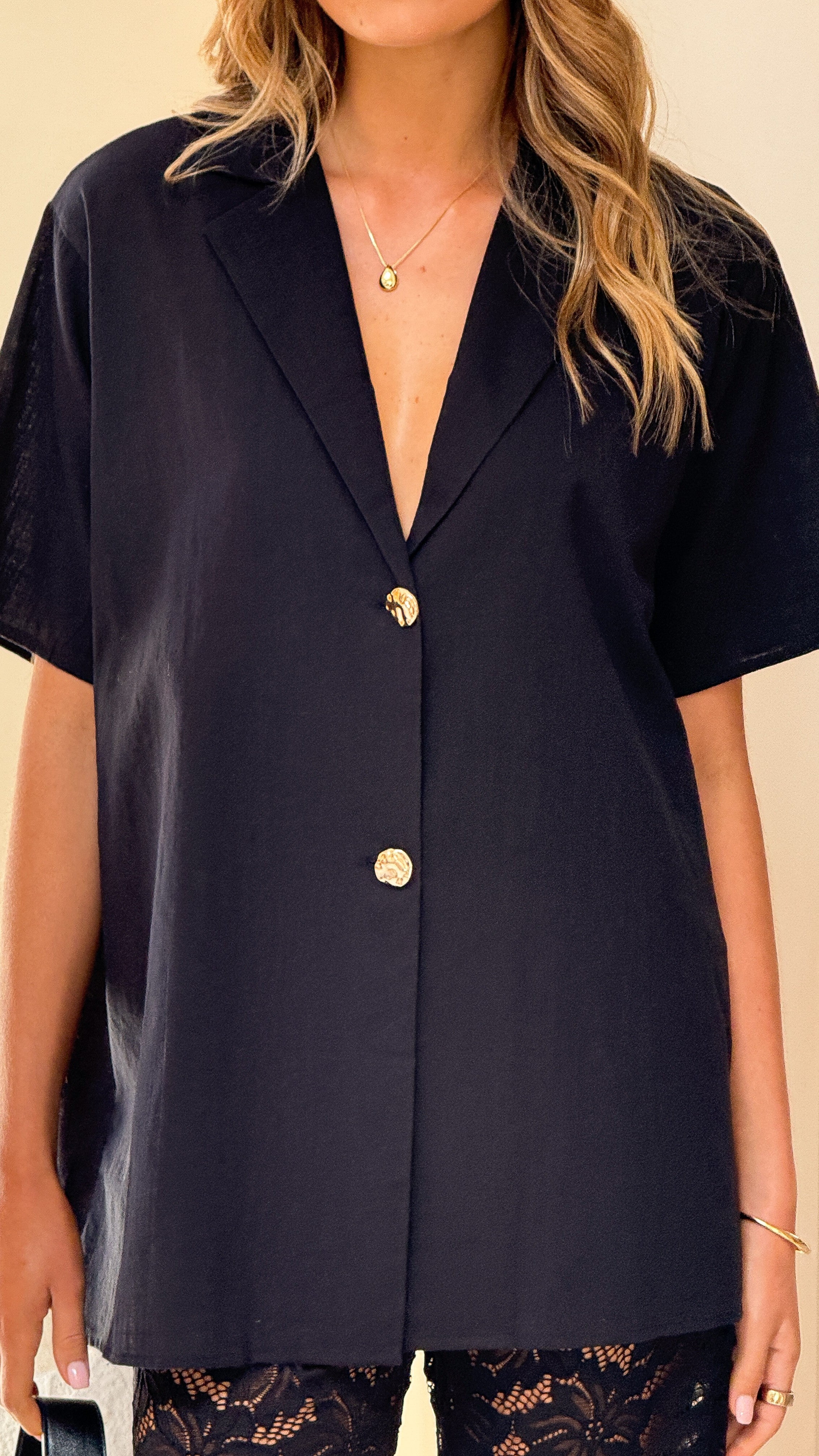 Azura Shirt And Pants Set - Black