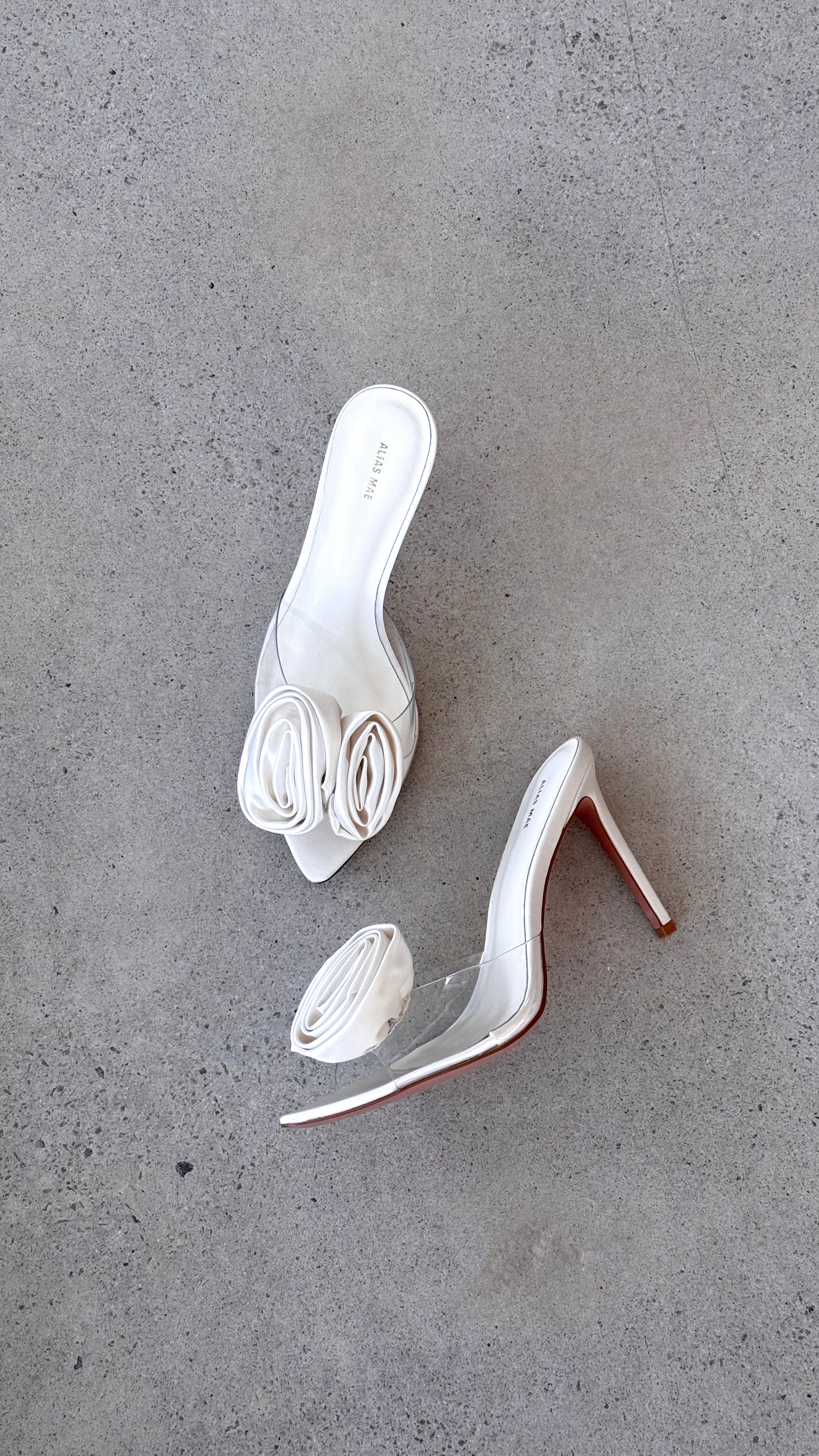 Casey Heel - Ivory Satin
