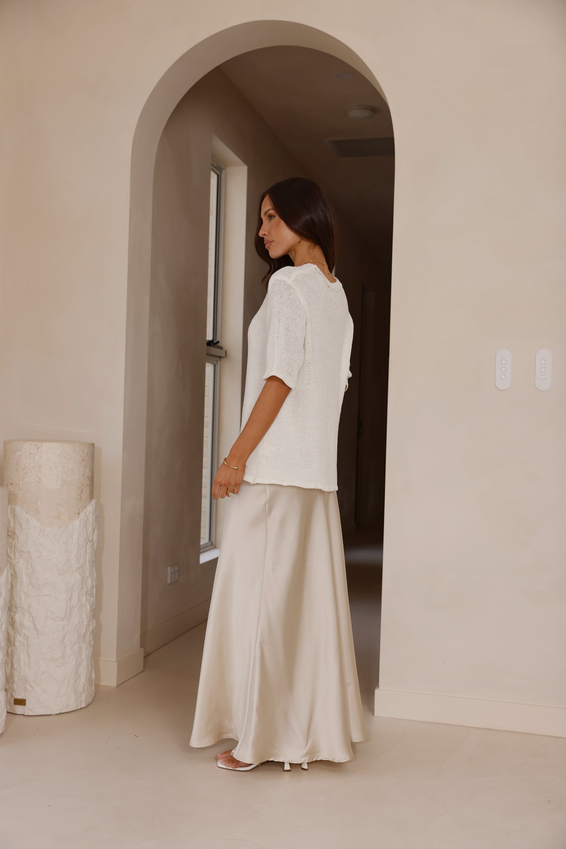 Amara Knit Top - White