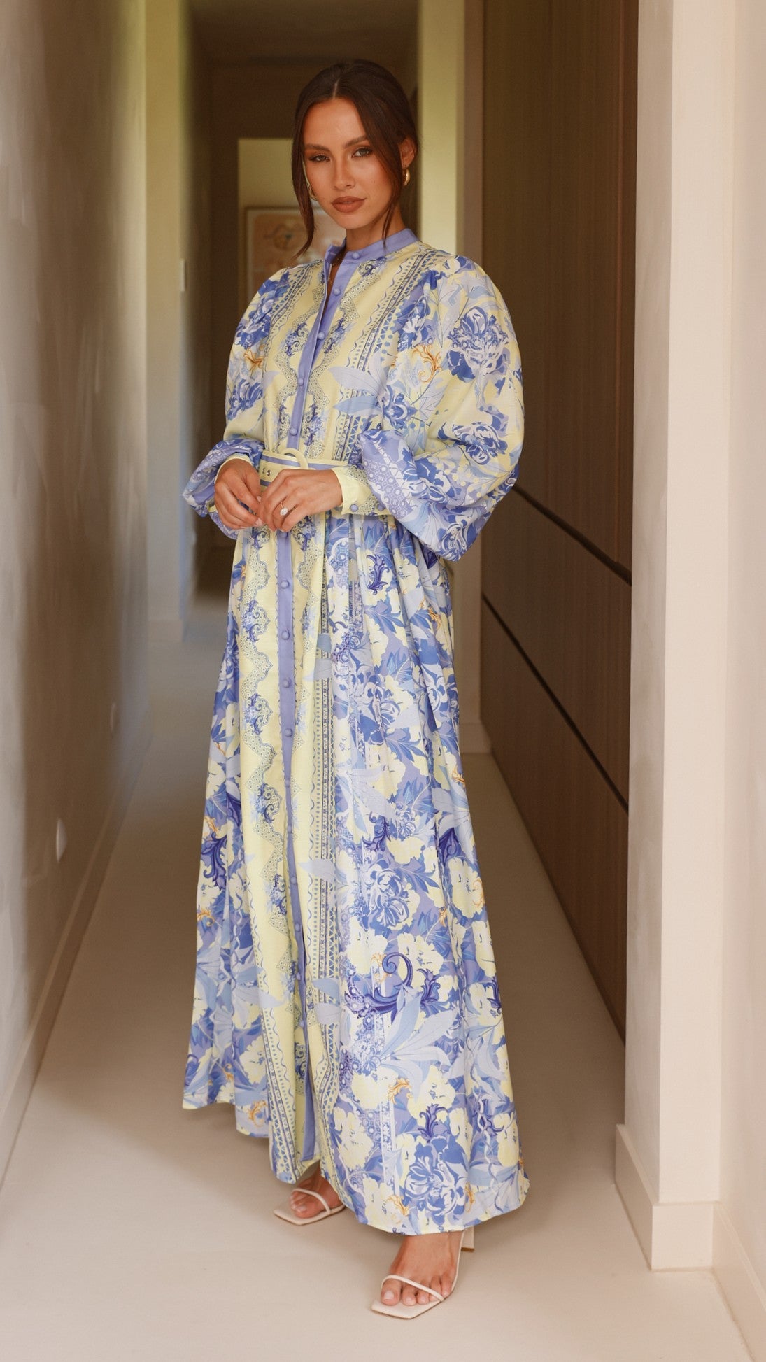 Kalliope Maxi Dress - Blue/Yellow