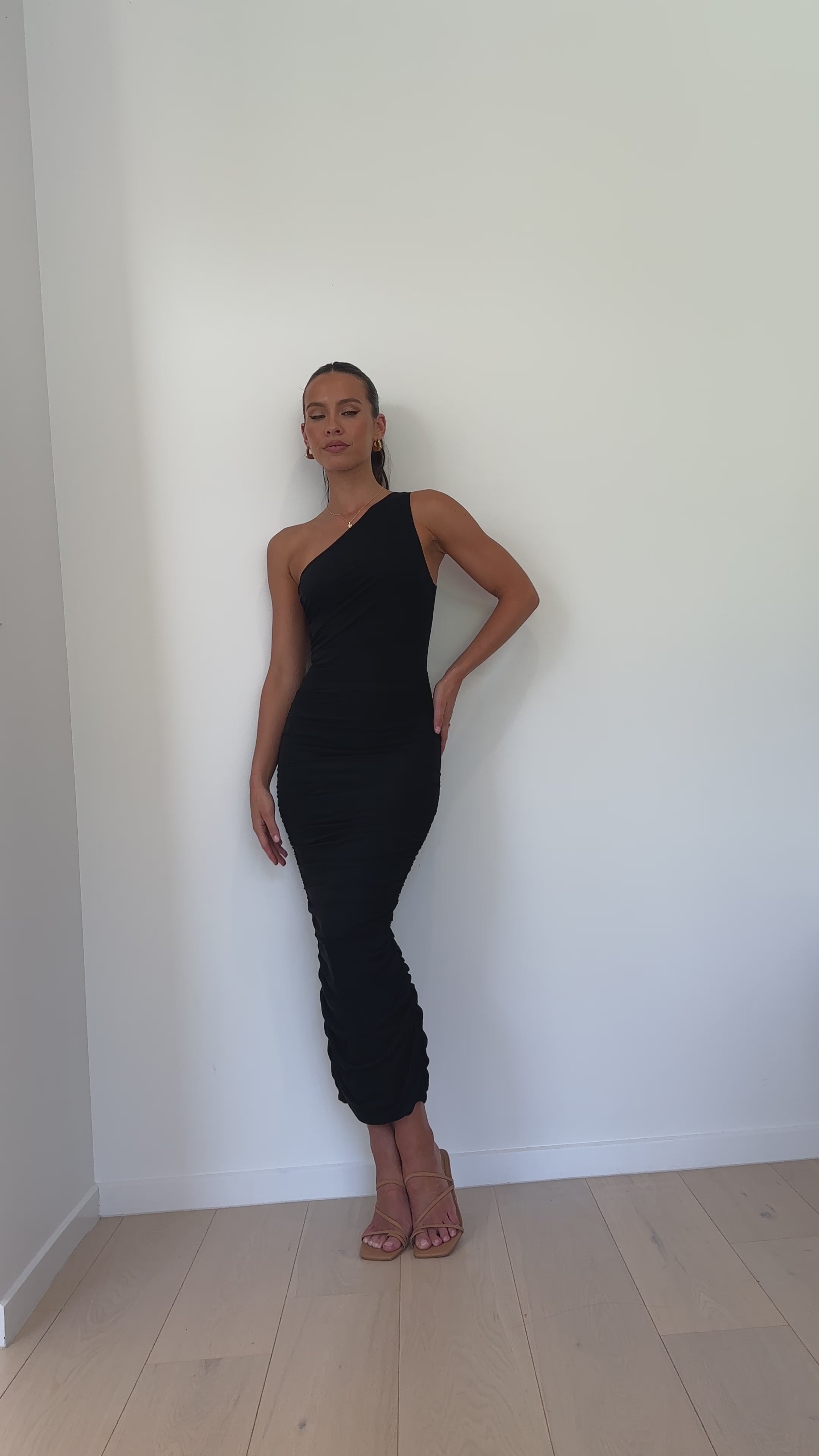 Natalia Midi Dress - Black