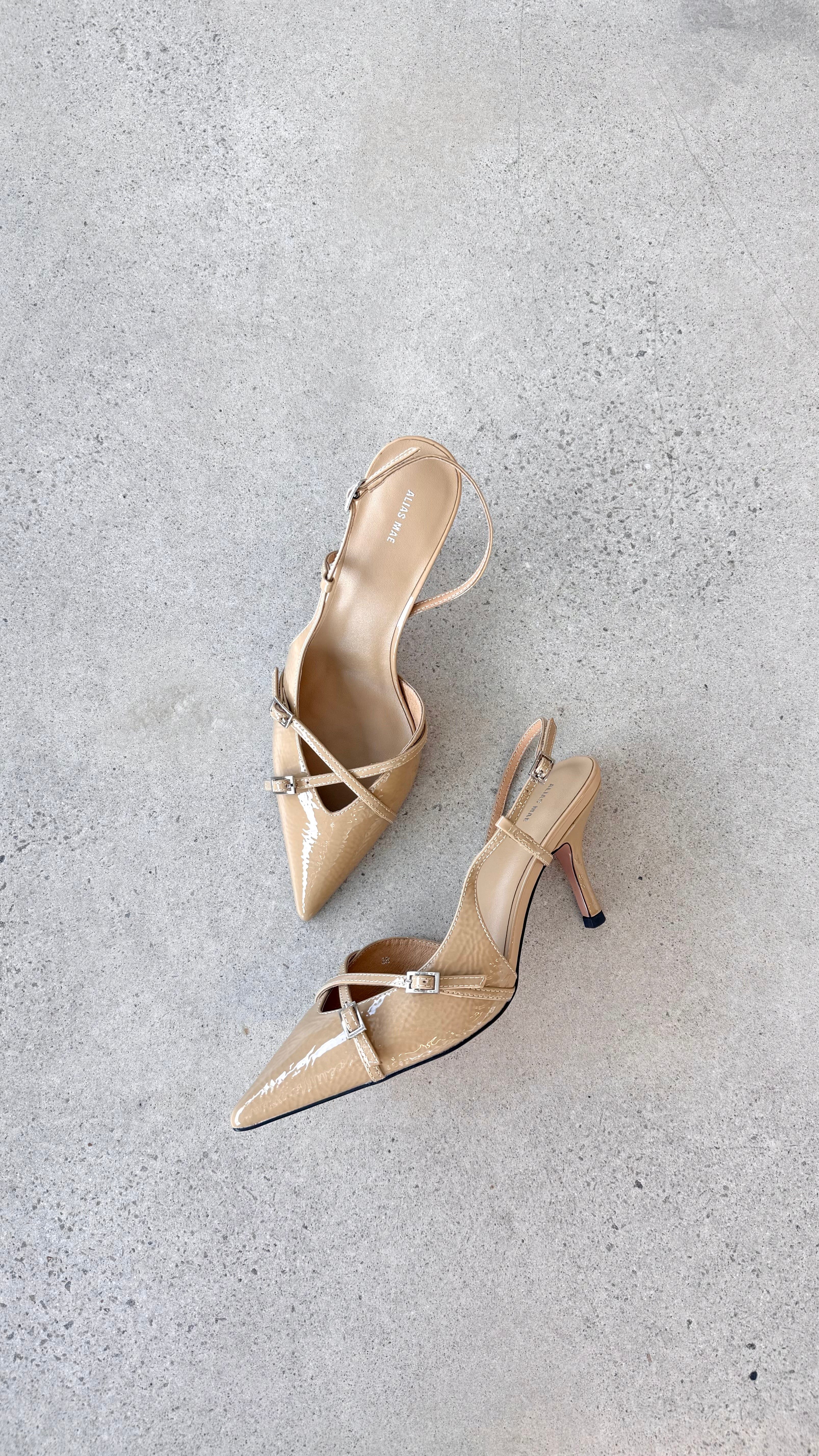 Faith Heel - Chai Crinkle Patent