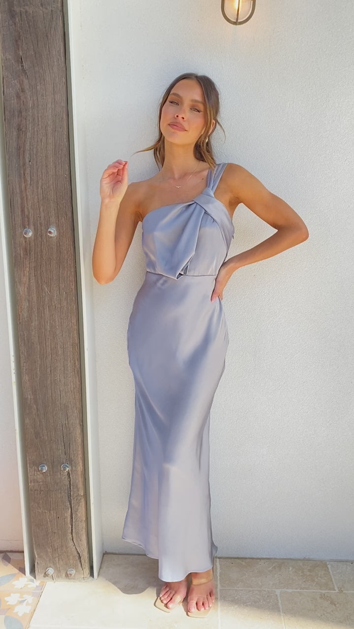 Greta Maxi Dress - Steel Blue