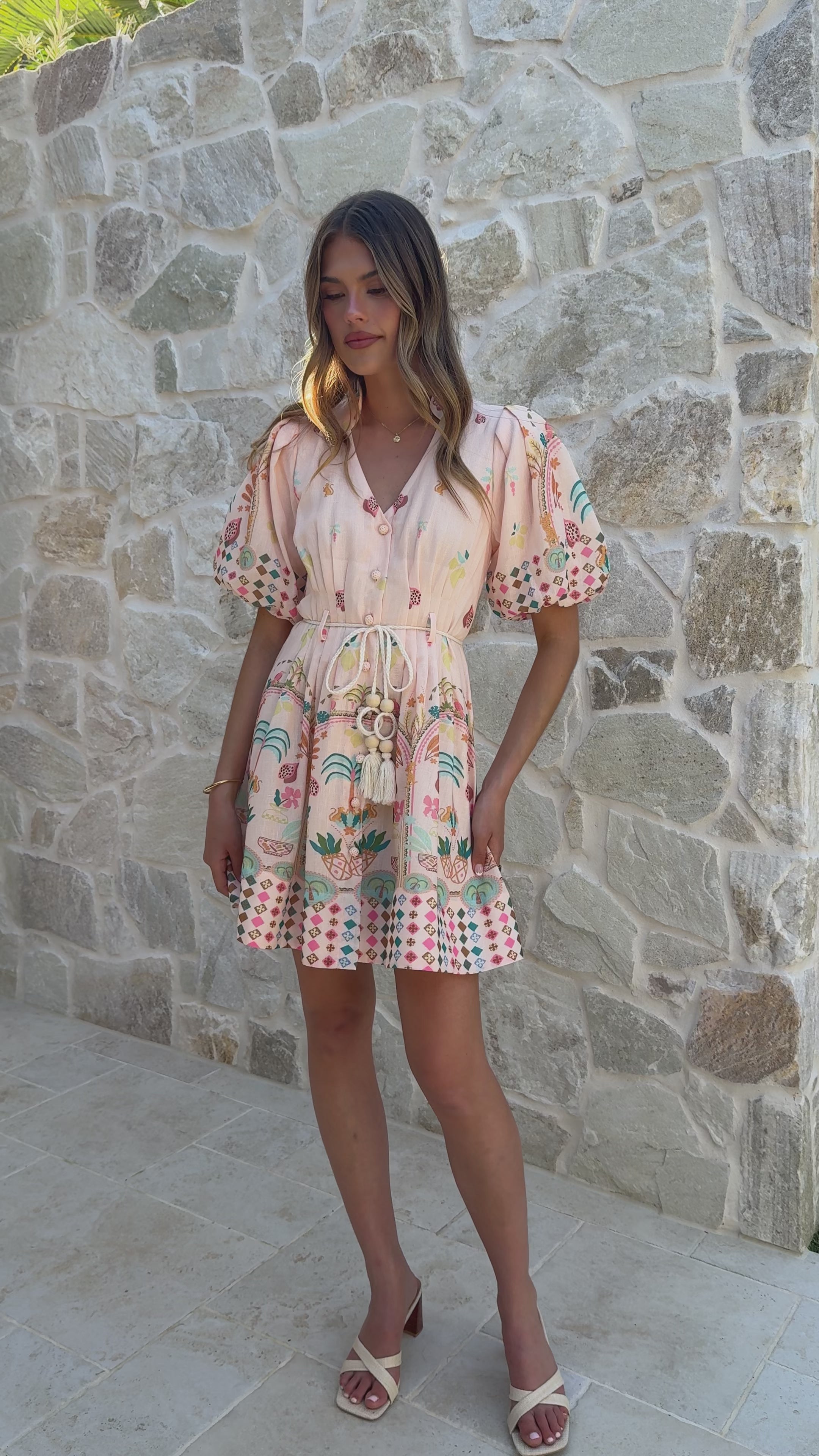 Misty Mini Dress - Acacia Palm