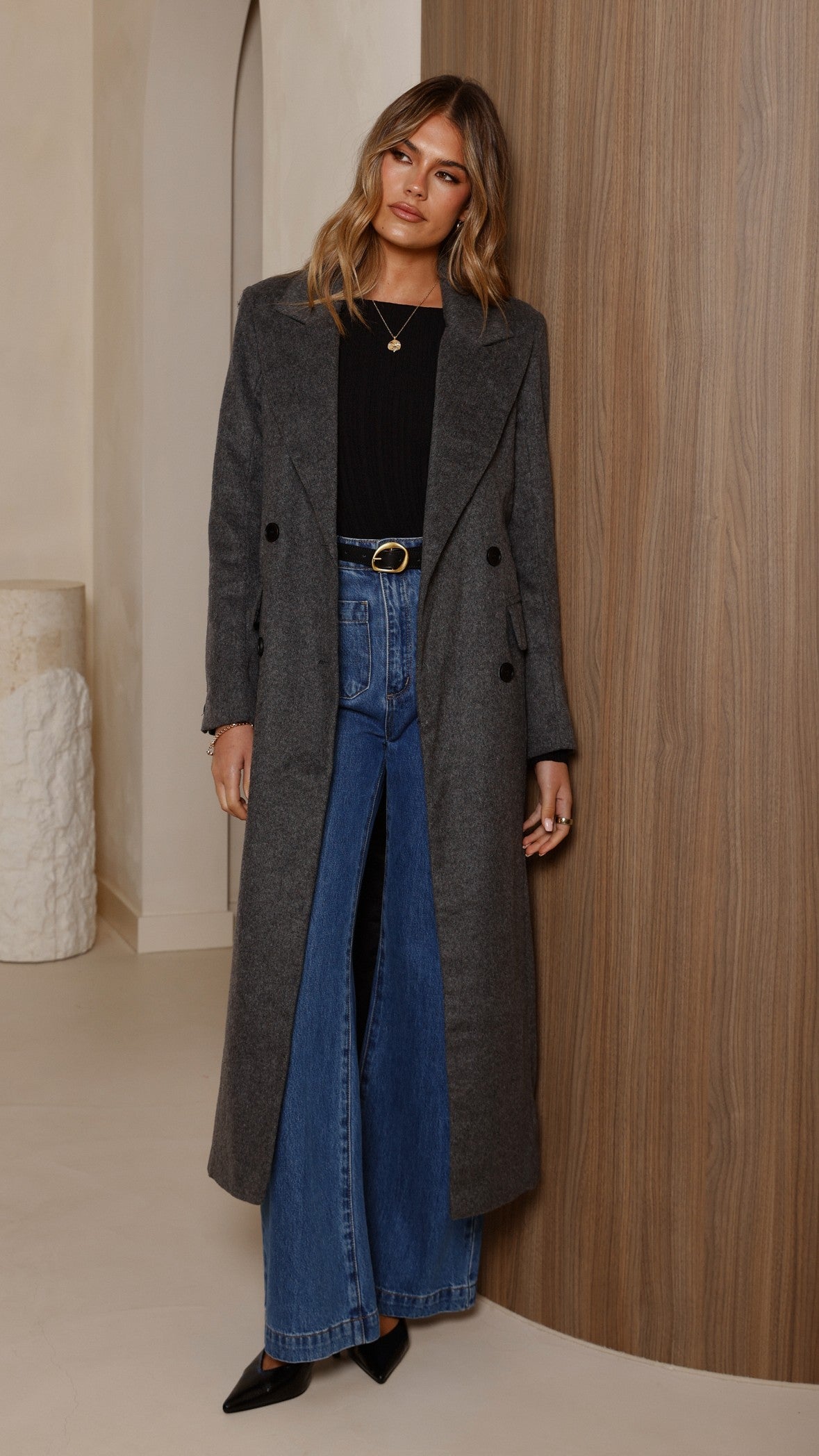 MVN - Lost In New York Coat - Charcoal