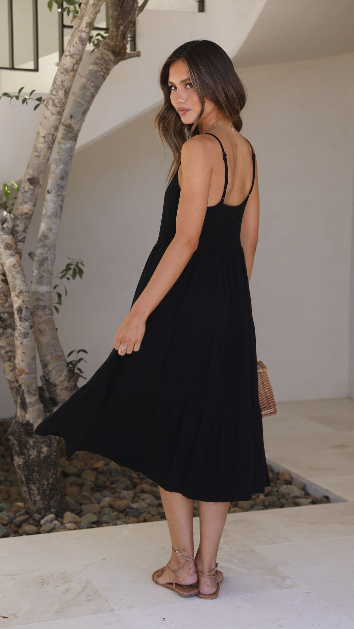 Zoey Midi Dress - Black