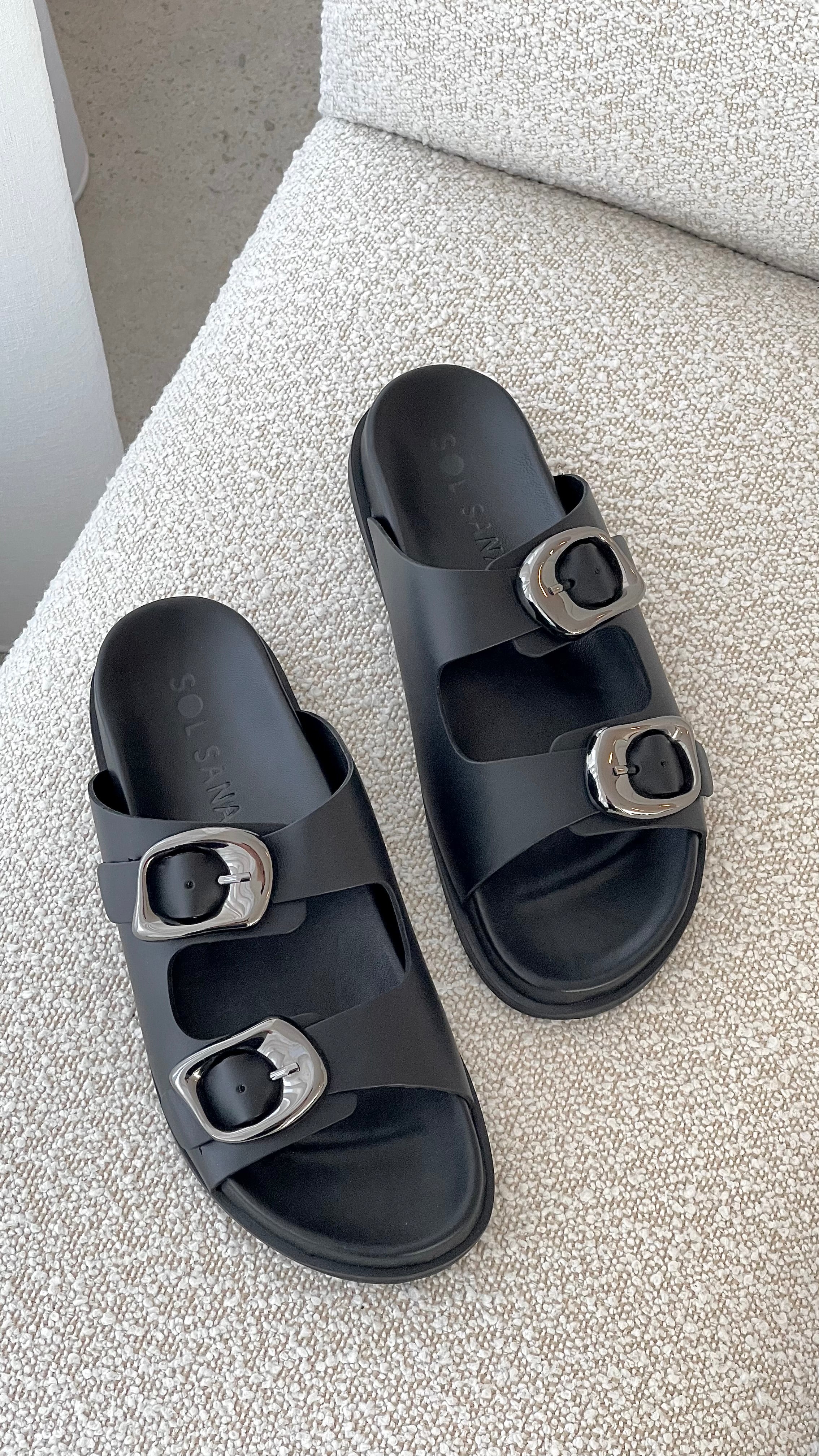 Sol Sana San Jose Footbed - Black / Silver