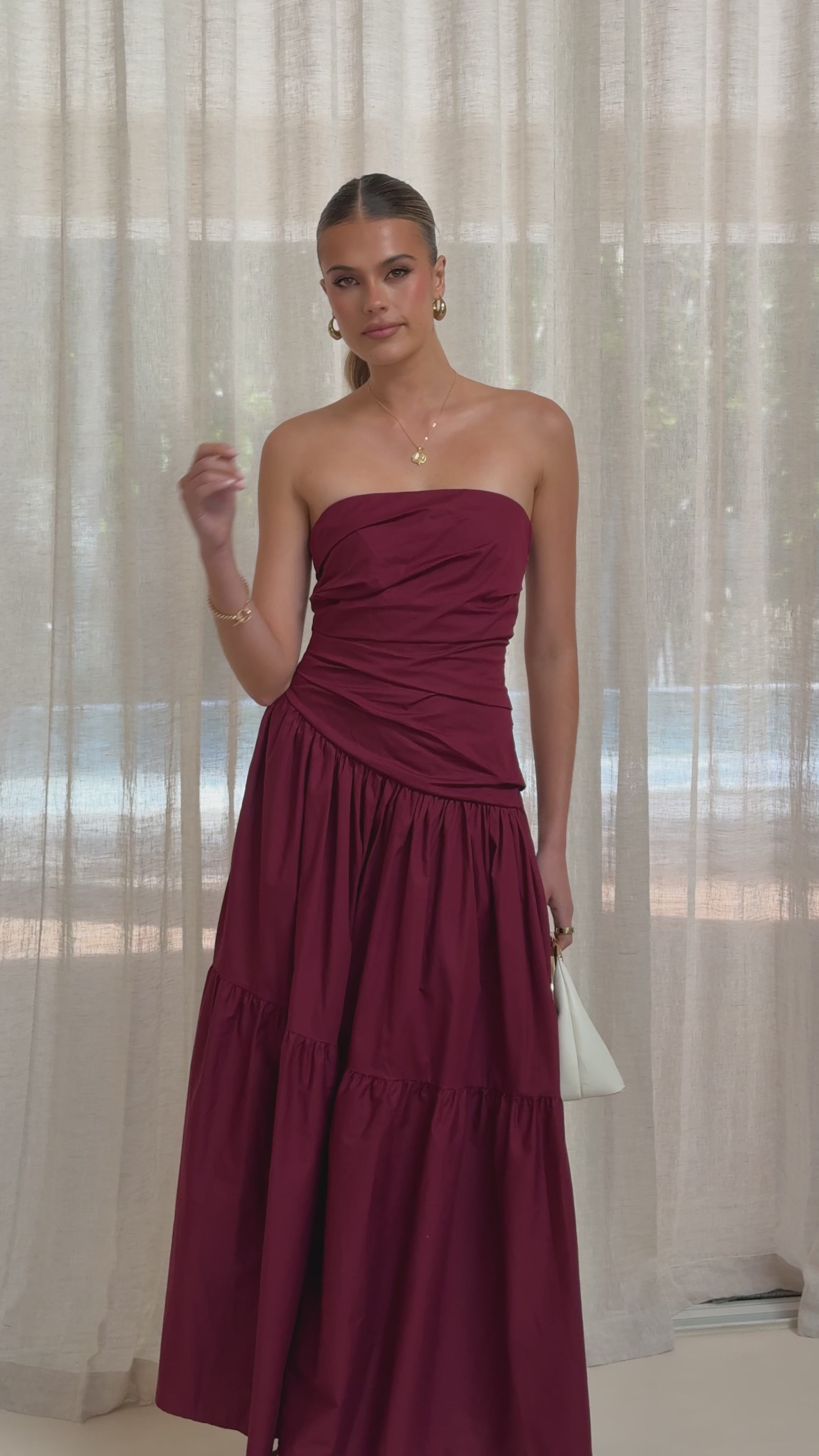 Lola Maxi Dress - Burgundy