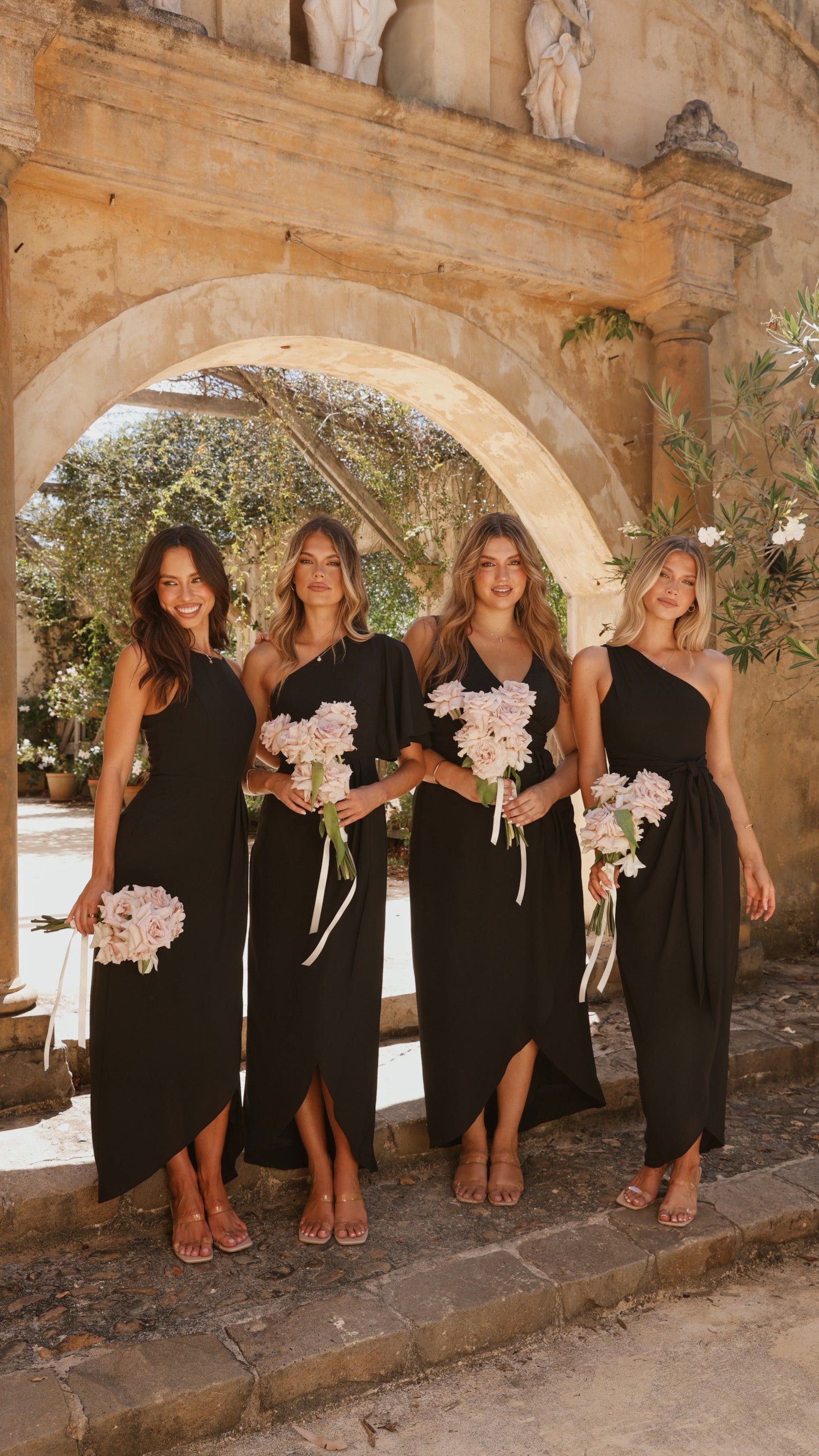 Clara One Shoulder Maxi Dress - Black