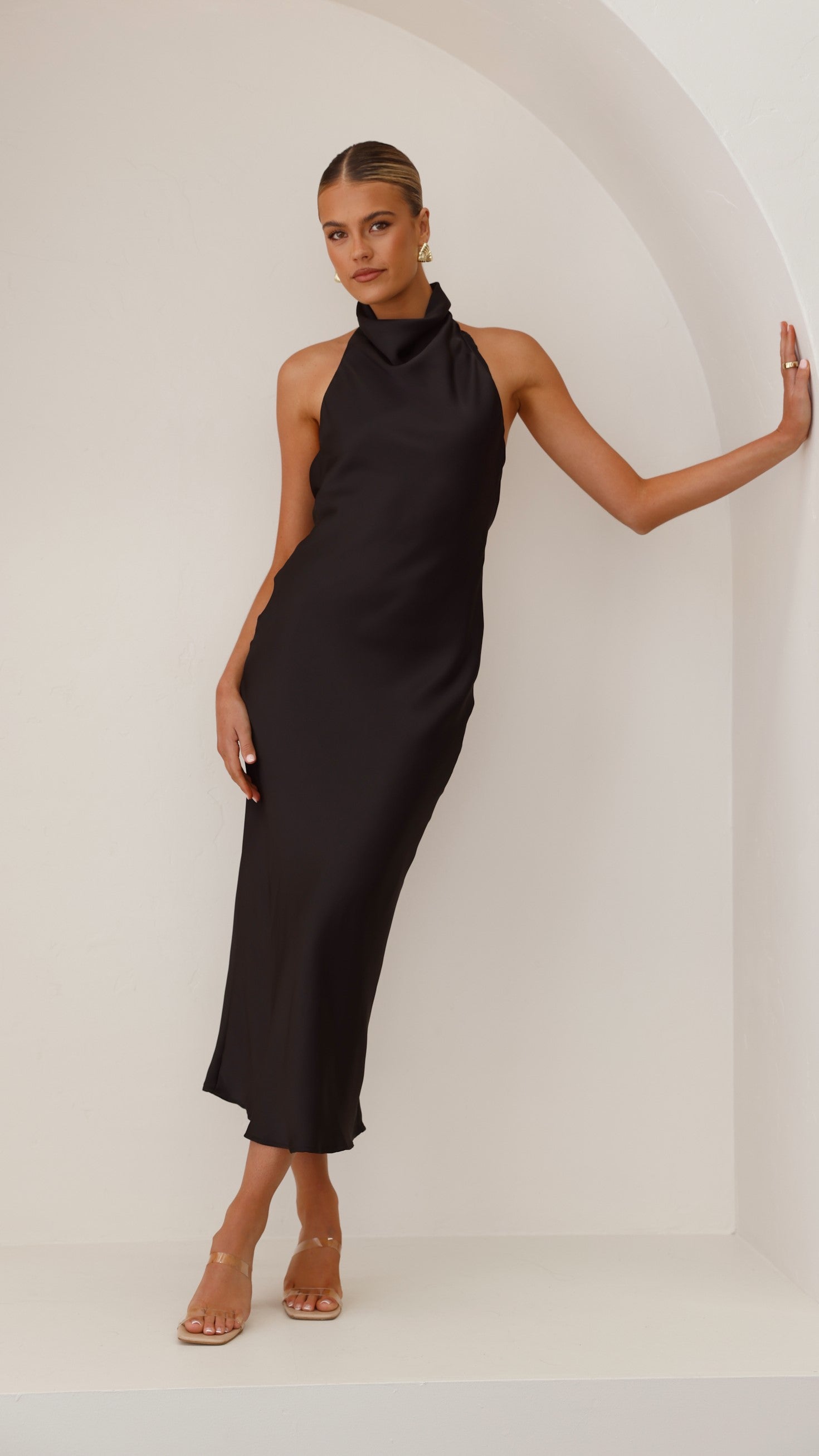 Rina Midi Dress - Black