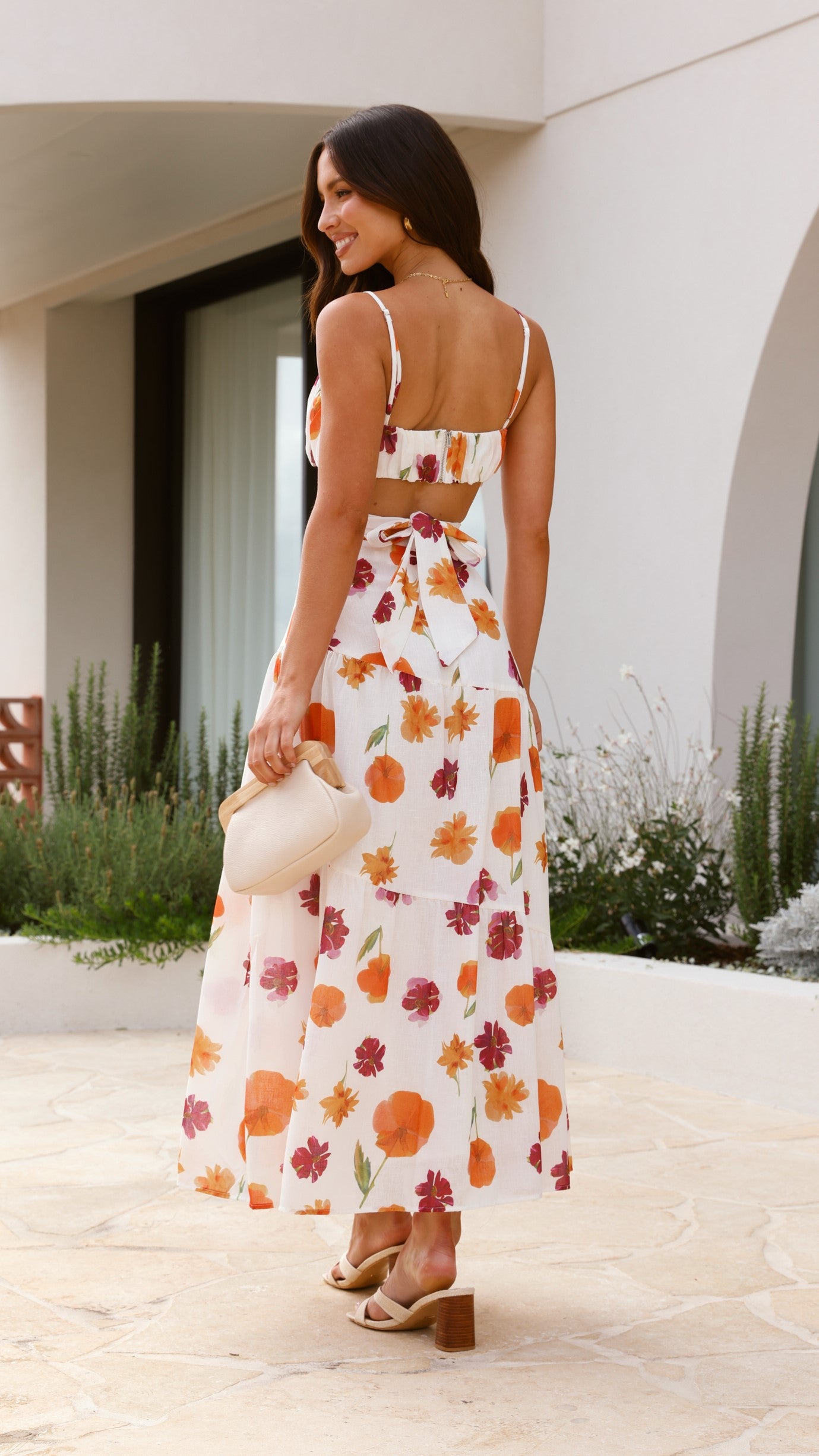 Saraya Top and Skirt Set - Springtime Print