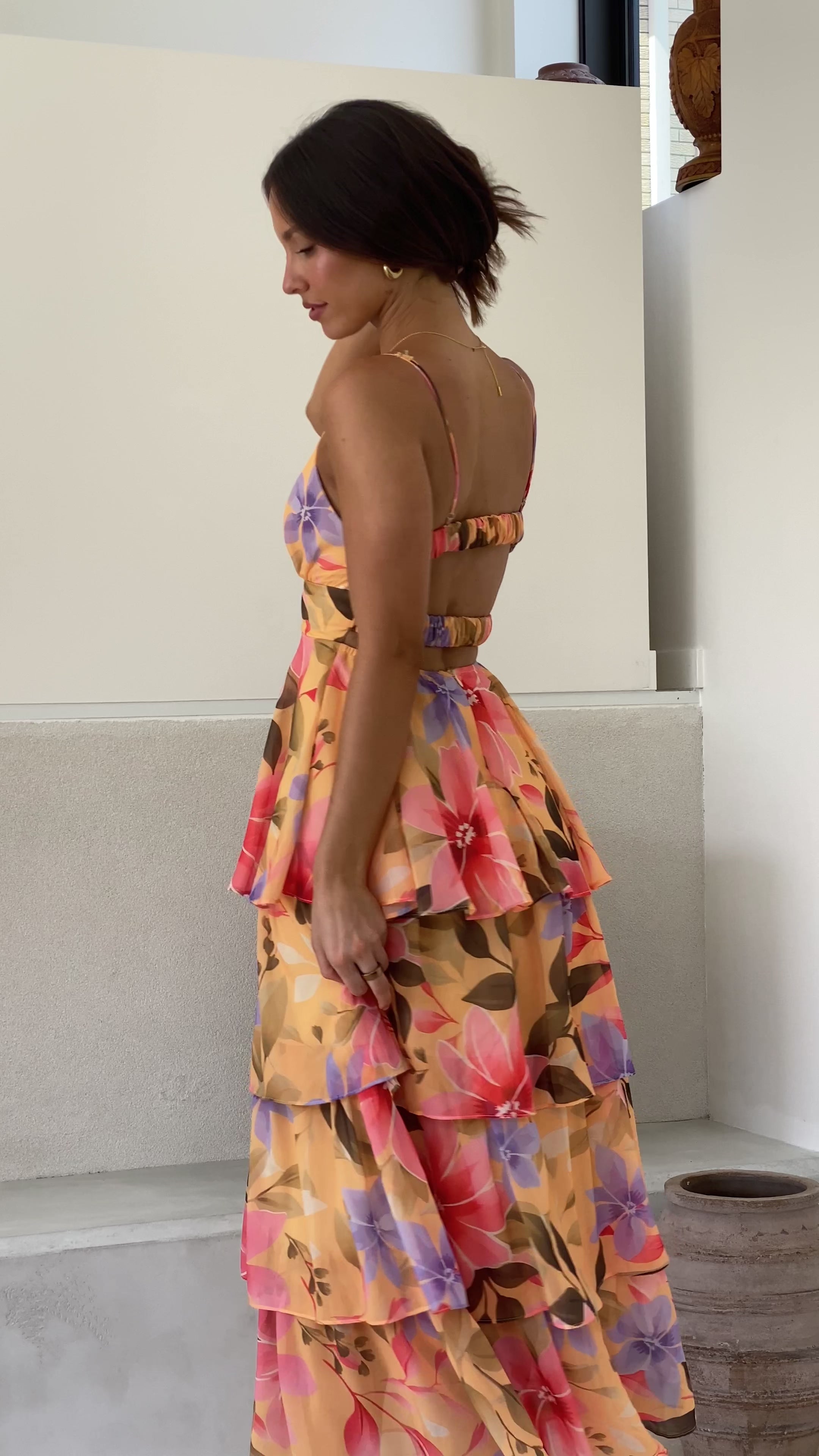 Kelli Maxi Dress - Yellow Floral