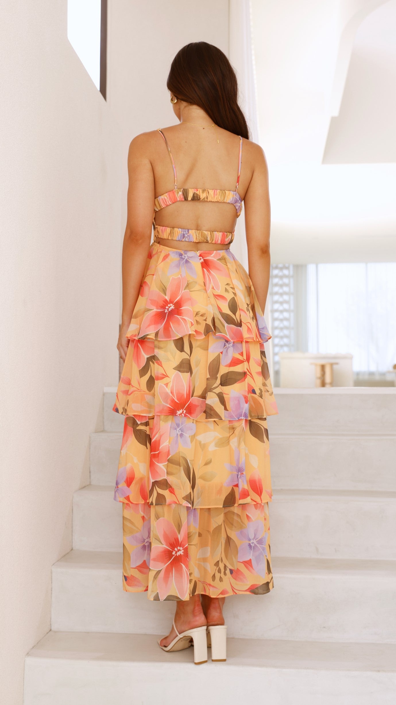Kelli Maxi Dress - Yellow Floral