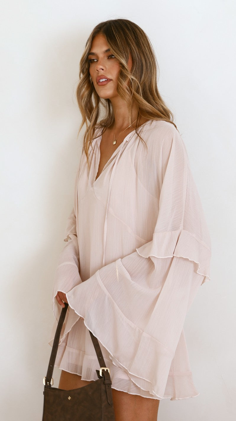 Leera Mini Dress - Nude