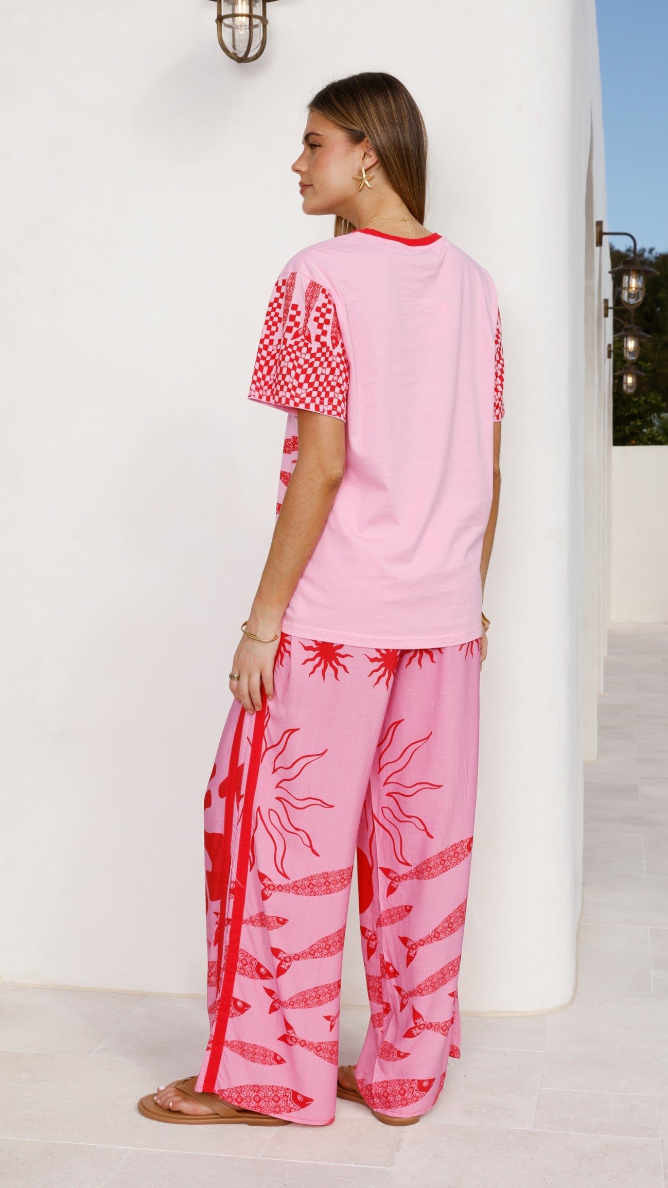 Florrie Tee - Pink/Red Tide