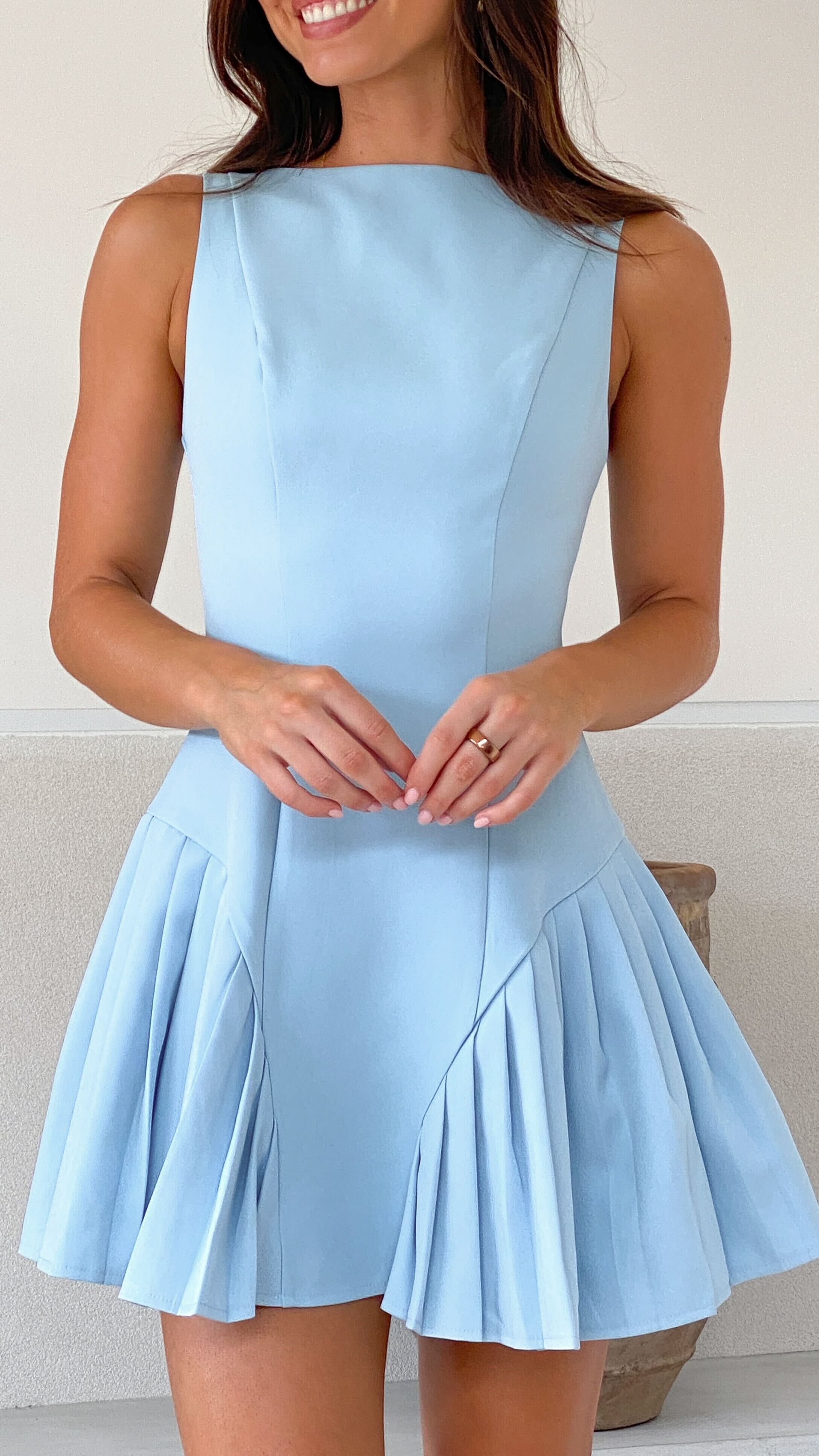 Yesim Mini Dress - Blue