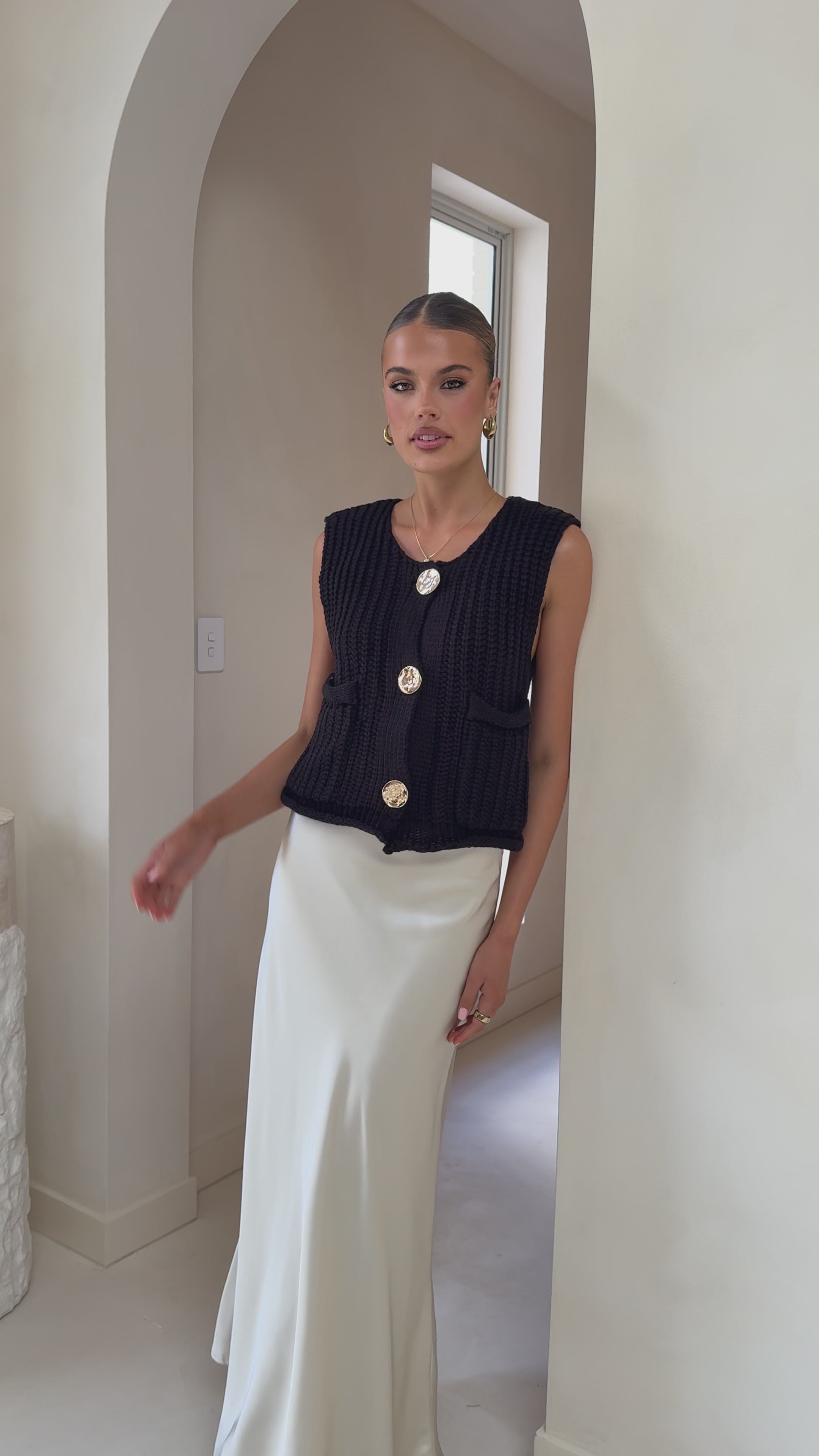 Darina Bias Cut Maxi Skirt - Champagne