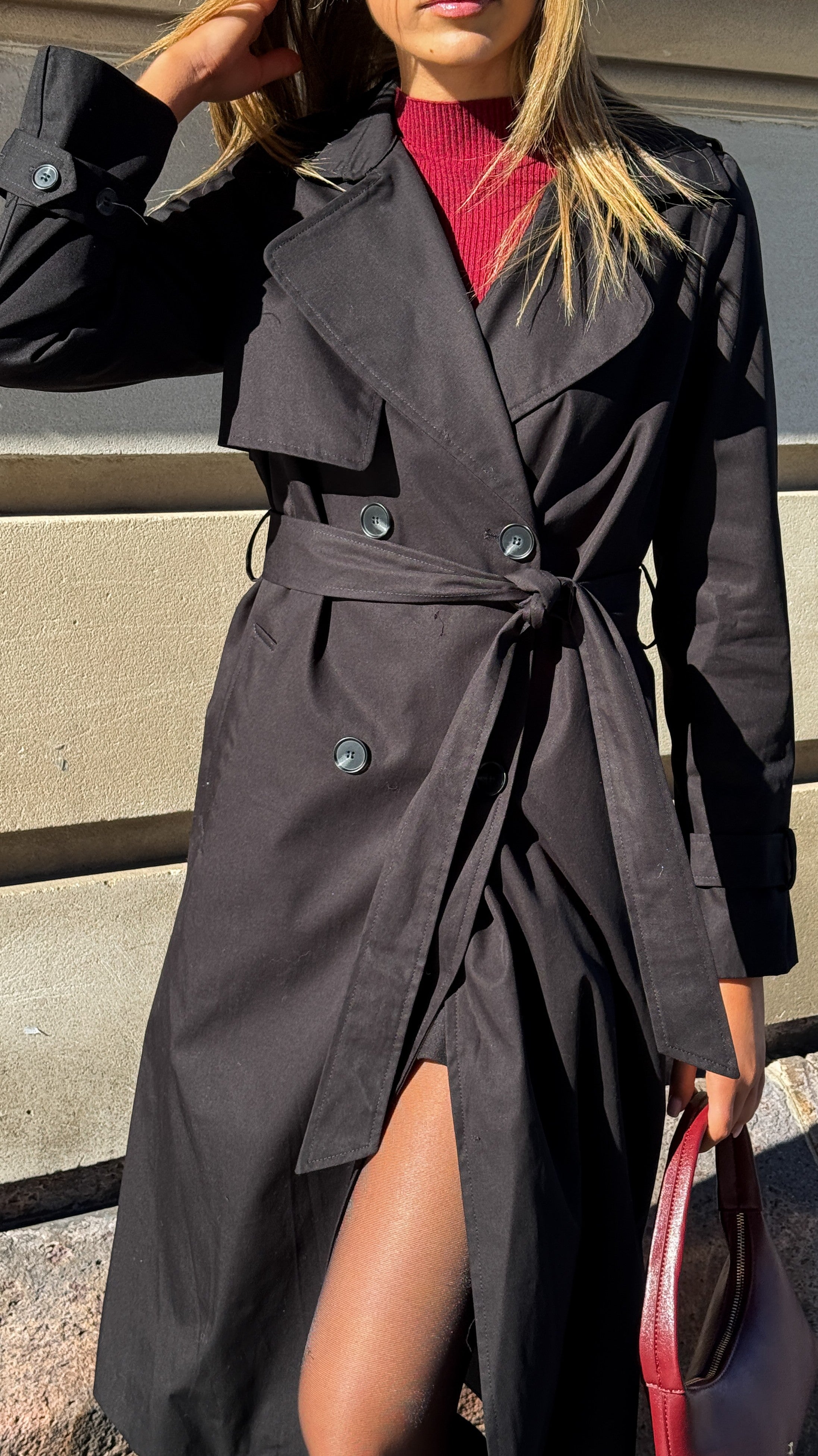 Byron Trench Coat - Black