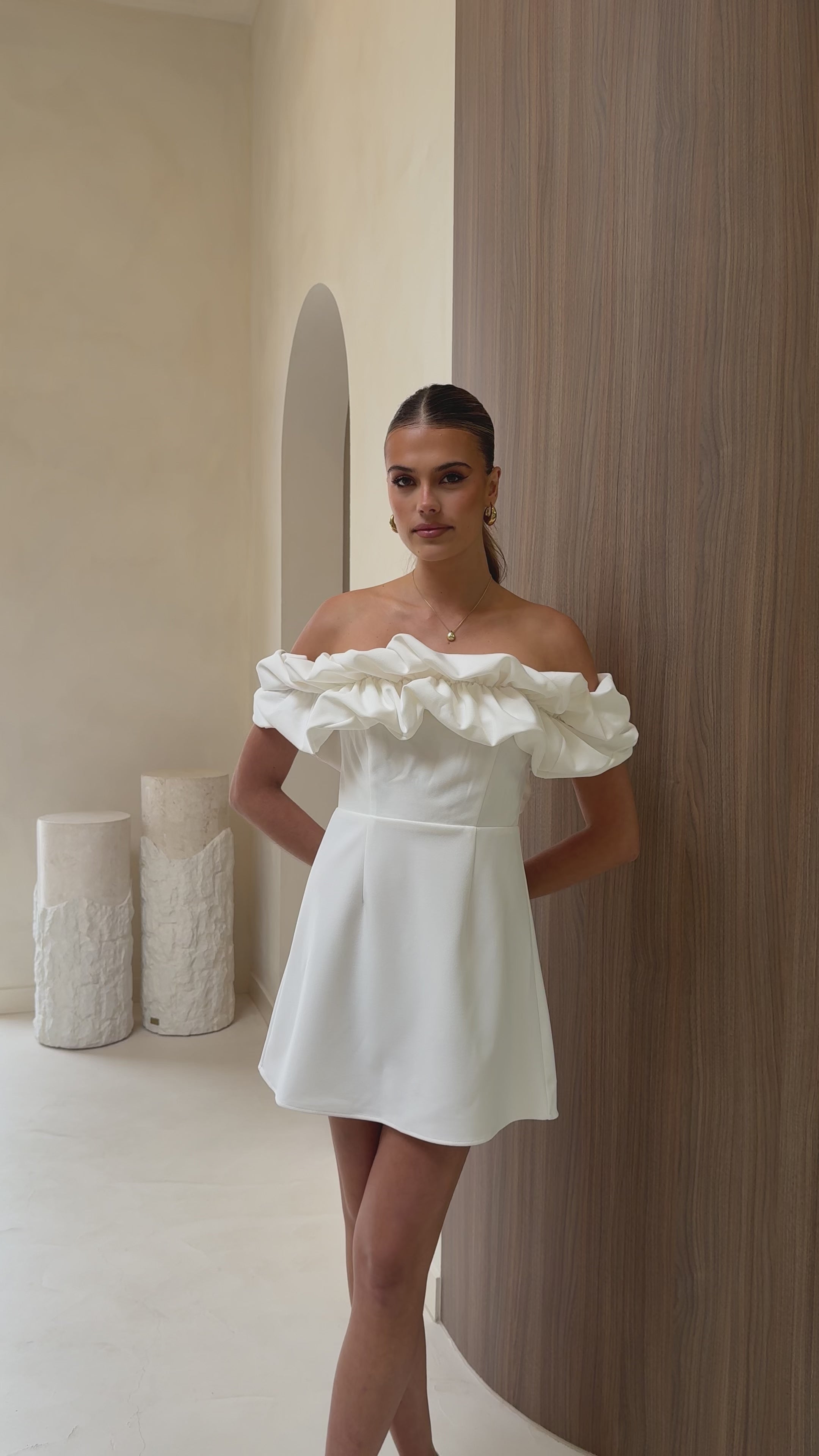 Bernadette Mini Dress - White