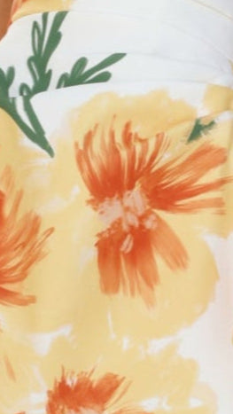 Hanae Mini Dress - Yellow Floral