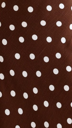 Solare Maxi Dress - Brown/White Polka