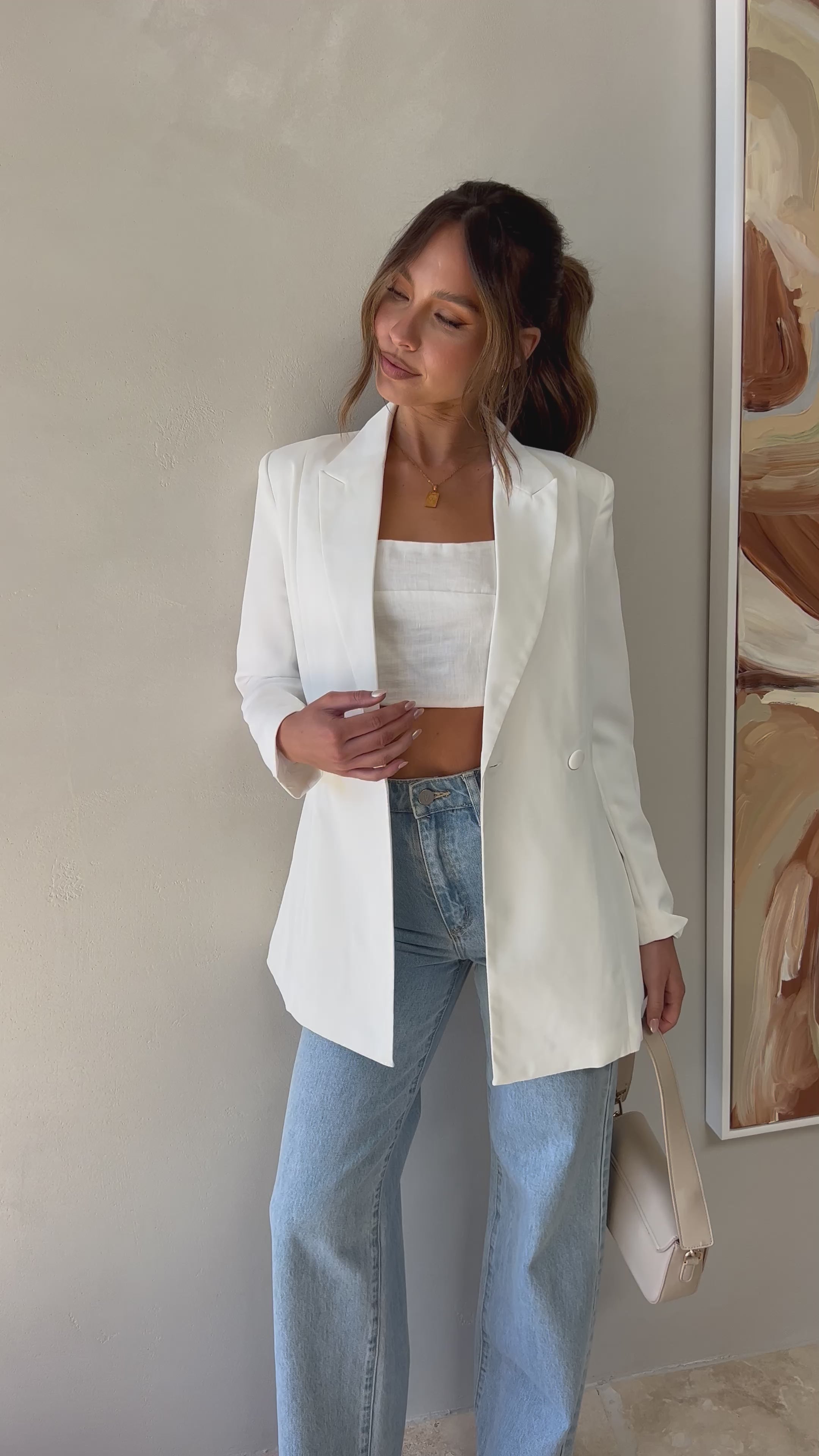 Hada Blazer - White