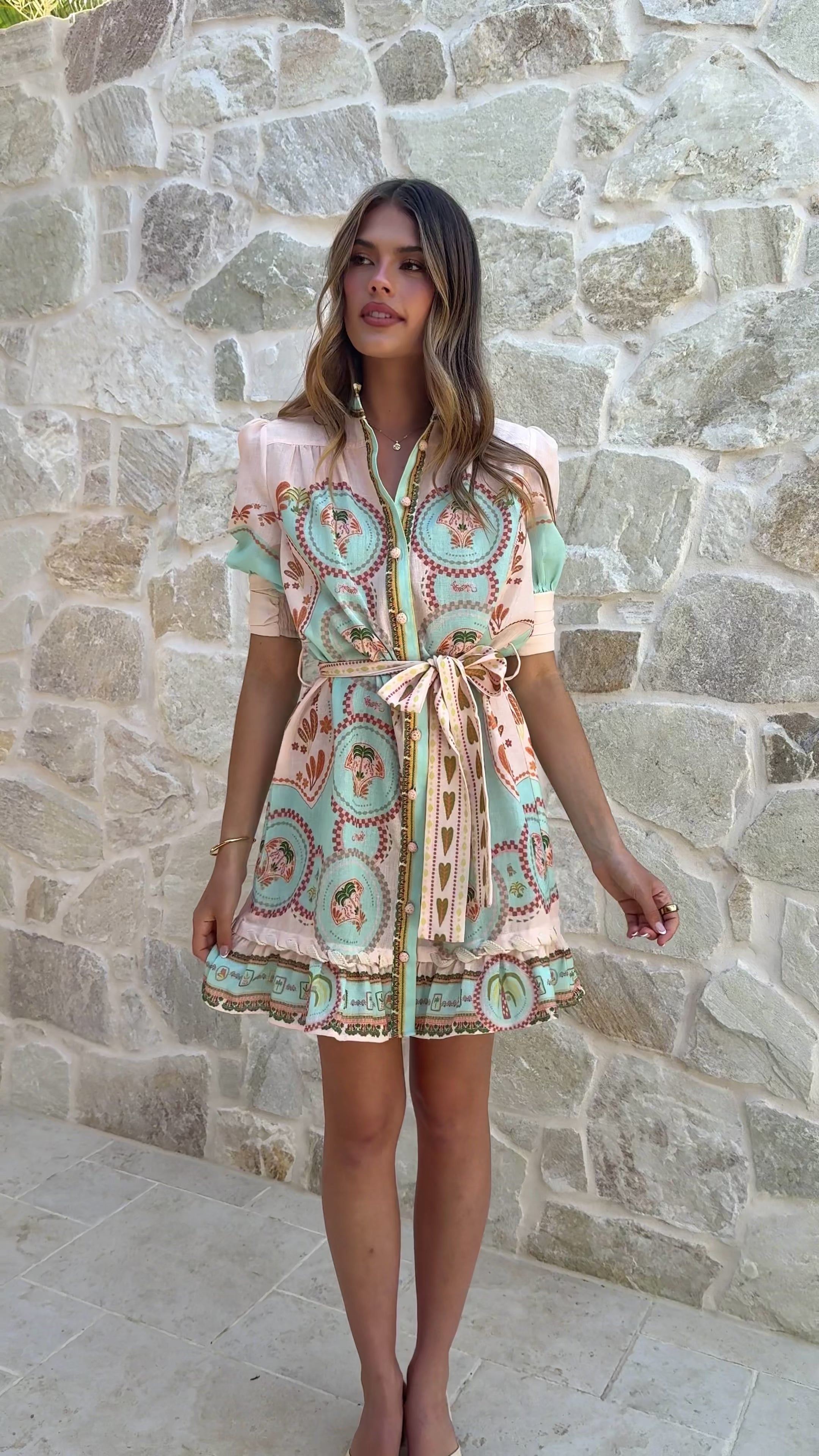 Paloma Mini Dress - Palm Spring