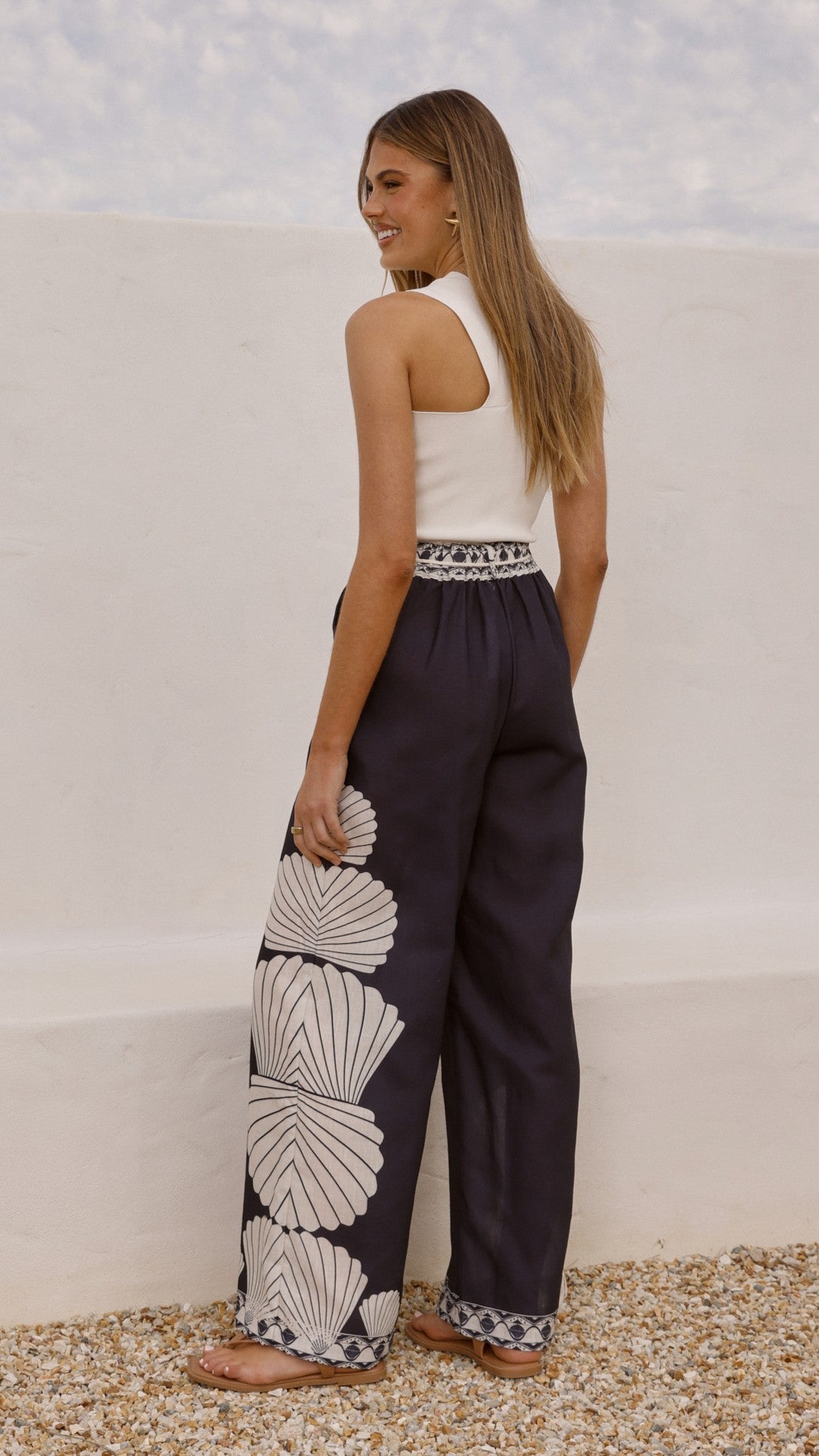 Tessa Wide Leg Pants - Black